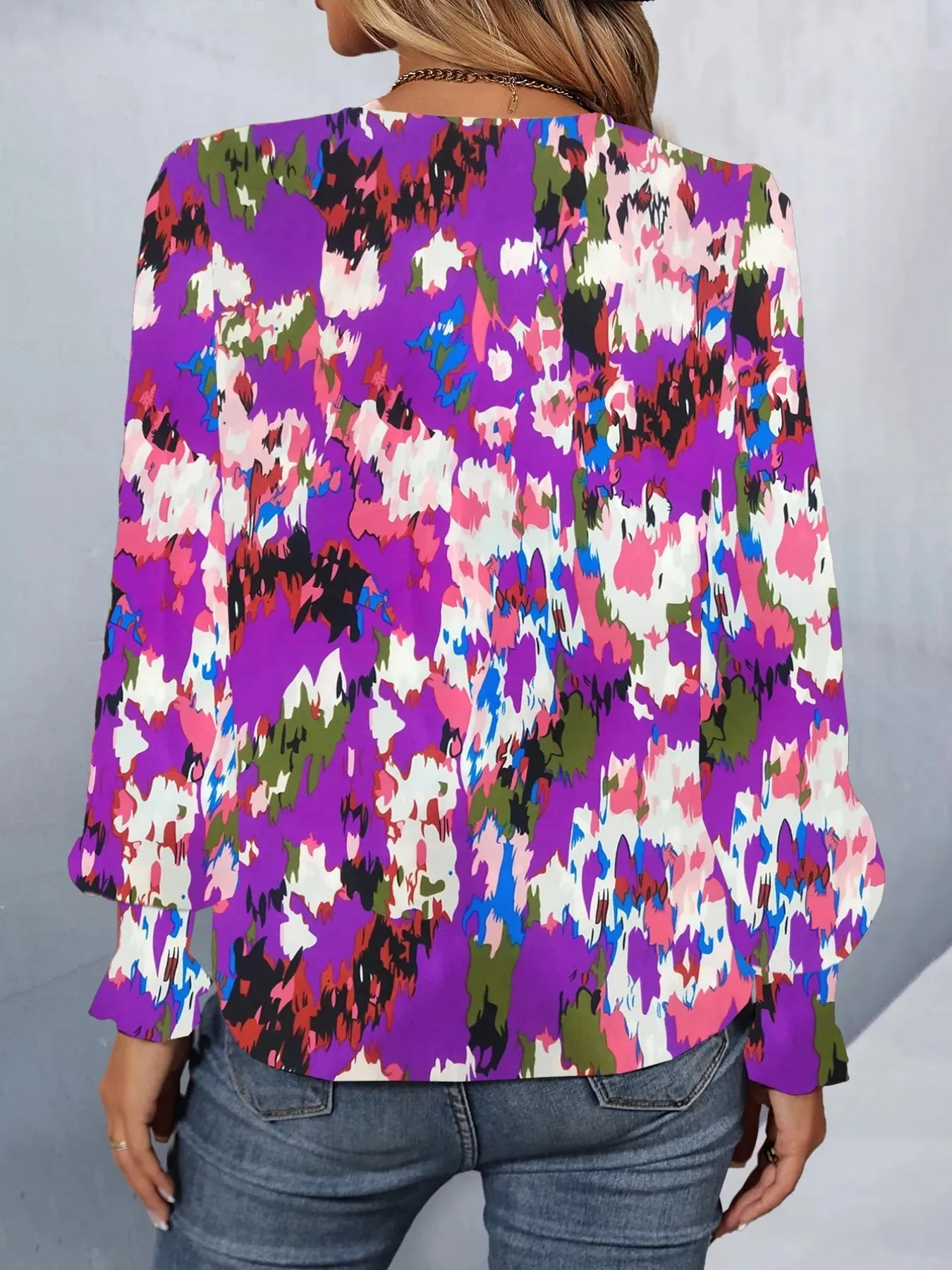 Printed Button Up Long Sleeve Shirt sold by Charming Charlie product image thumbnail 2