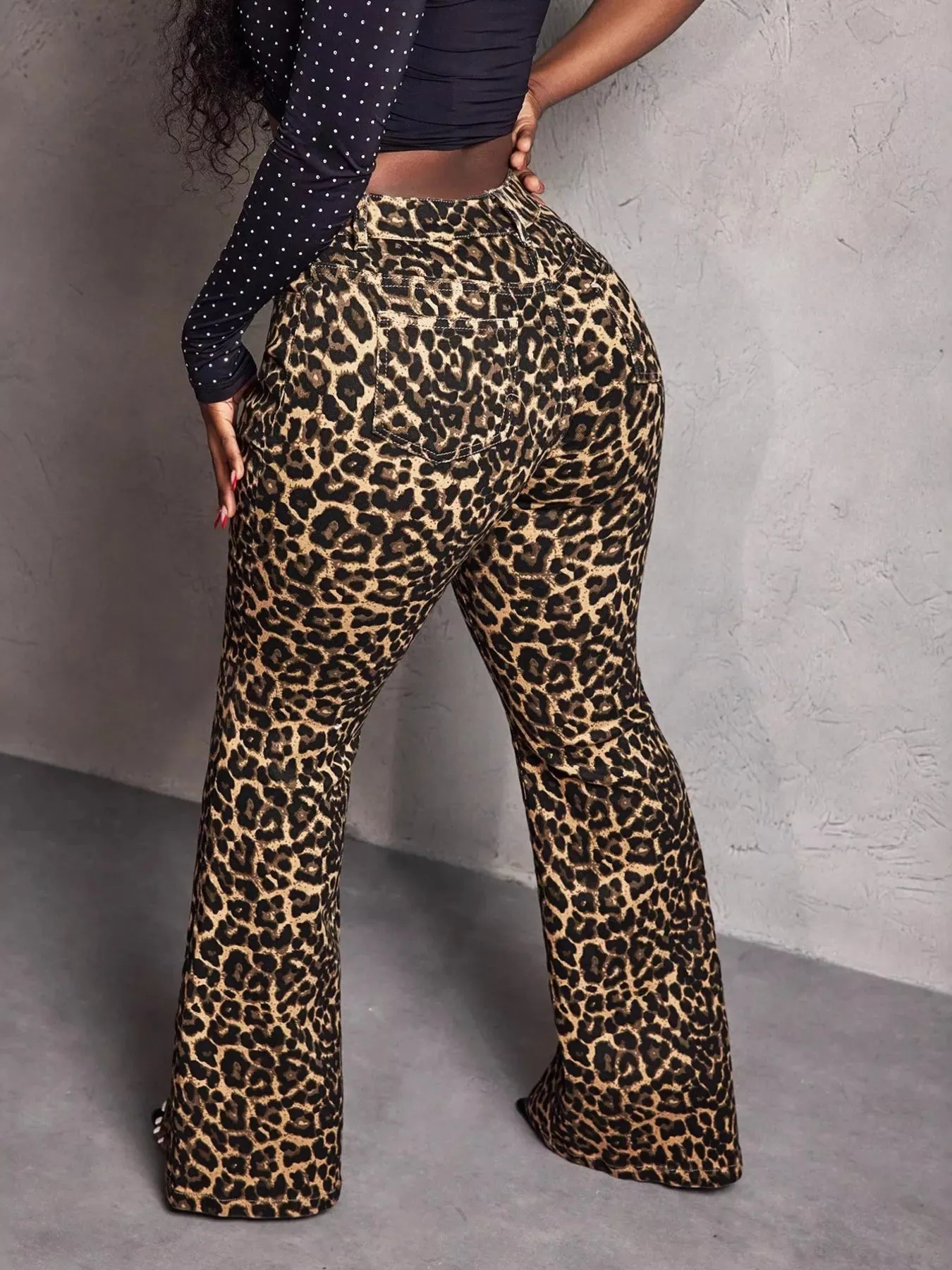 Leopard Wide Leg Pants sold by Charming Charlie product image thumbnail 3