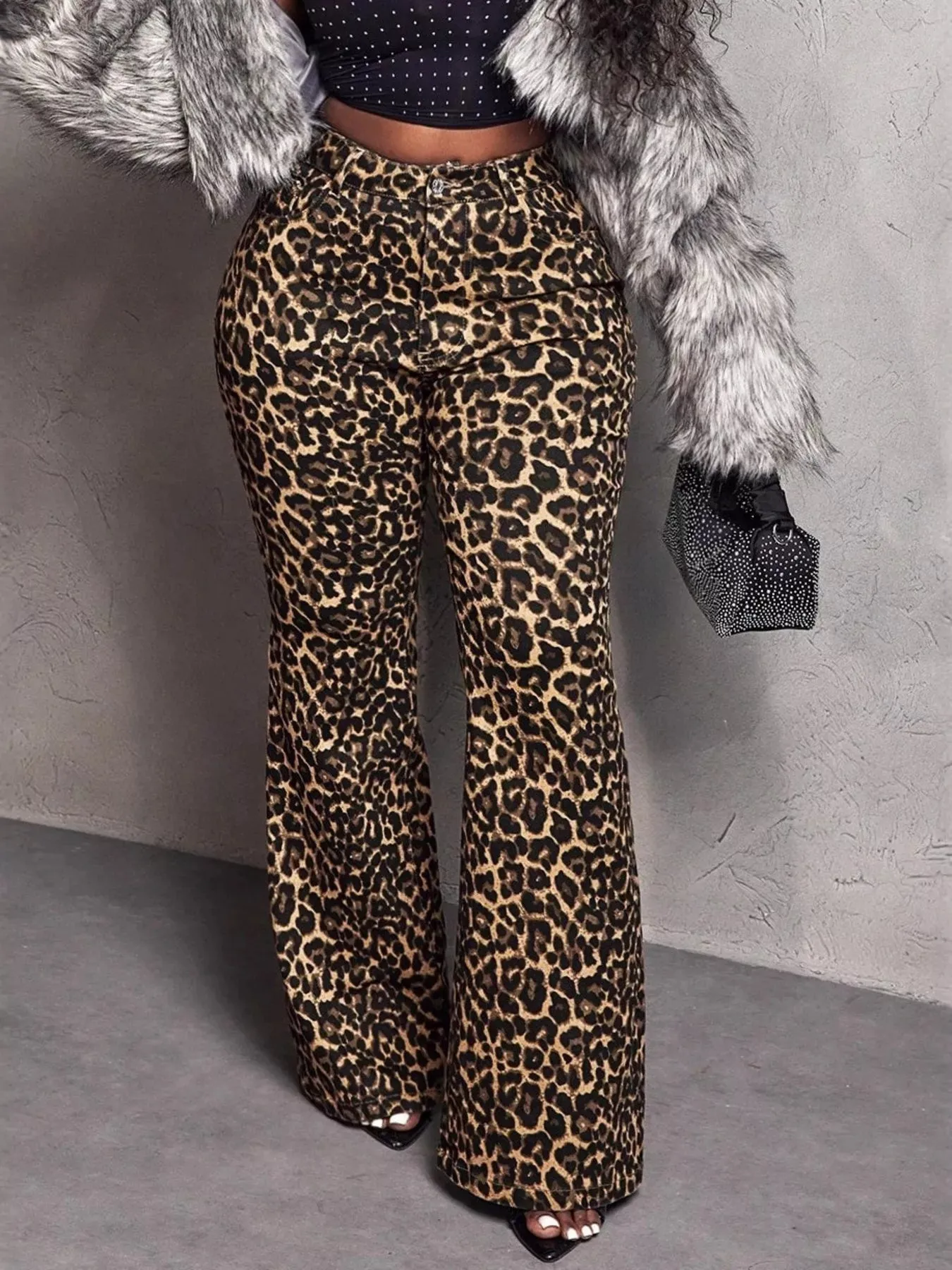 Leopard Wide Leg Pants sold by Charming Charlie