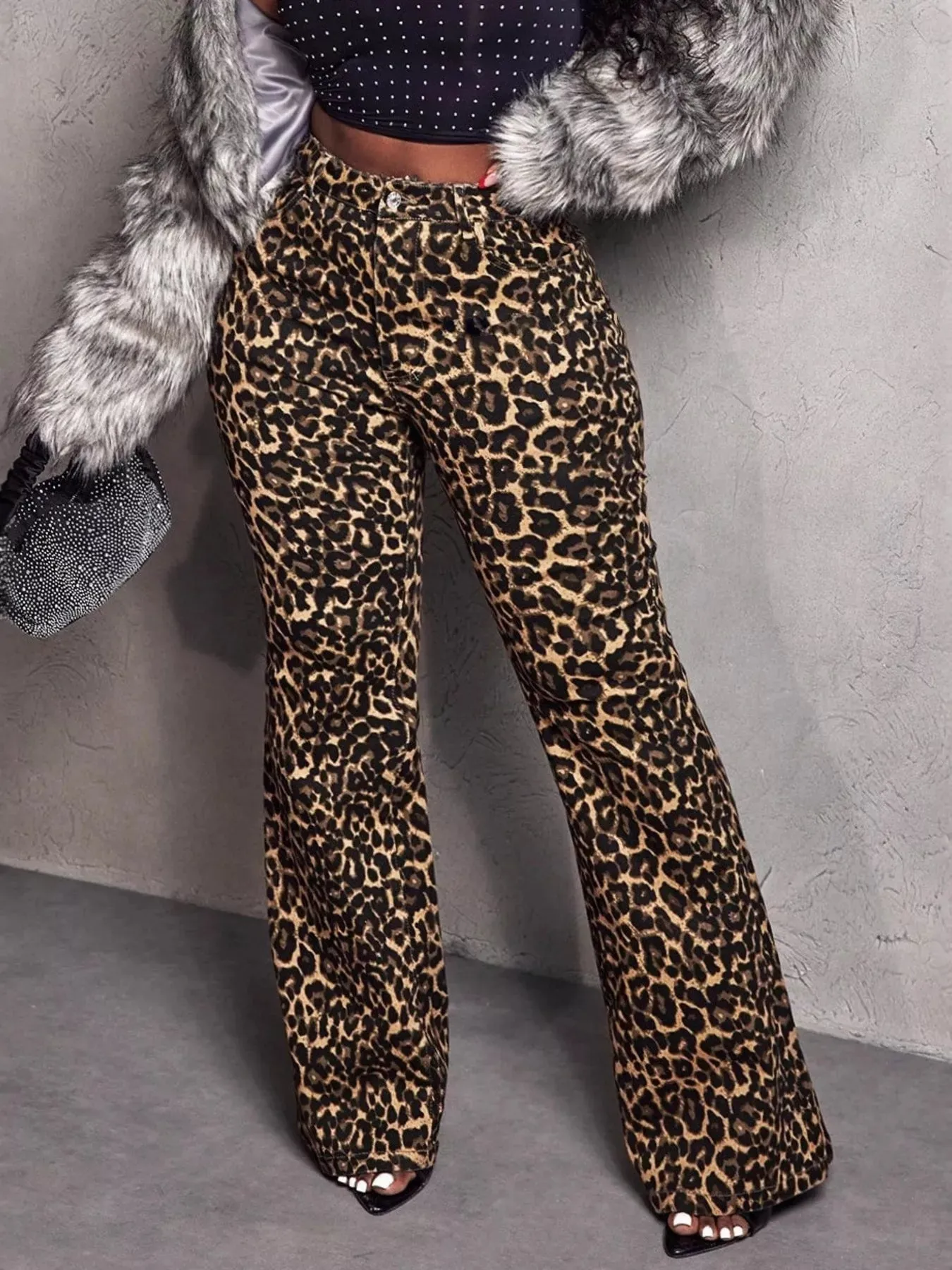 Leopard Wide Leg Pants sold by Charming Charlie product image thumbnail 2