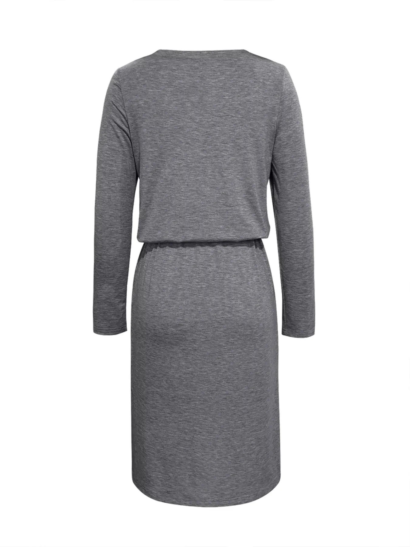 Long Sleeve Drawstring Midi Dress sold by Charming Charlie product image thumbnail 5