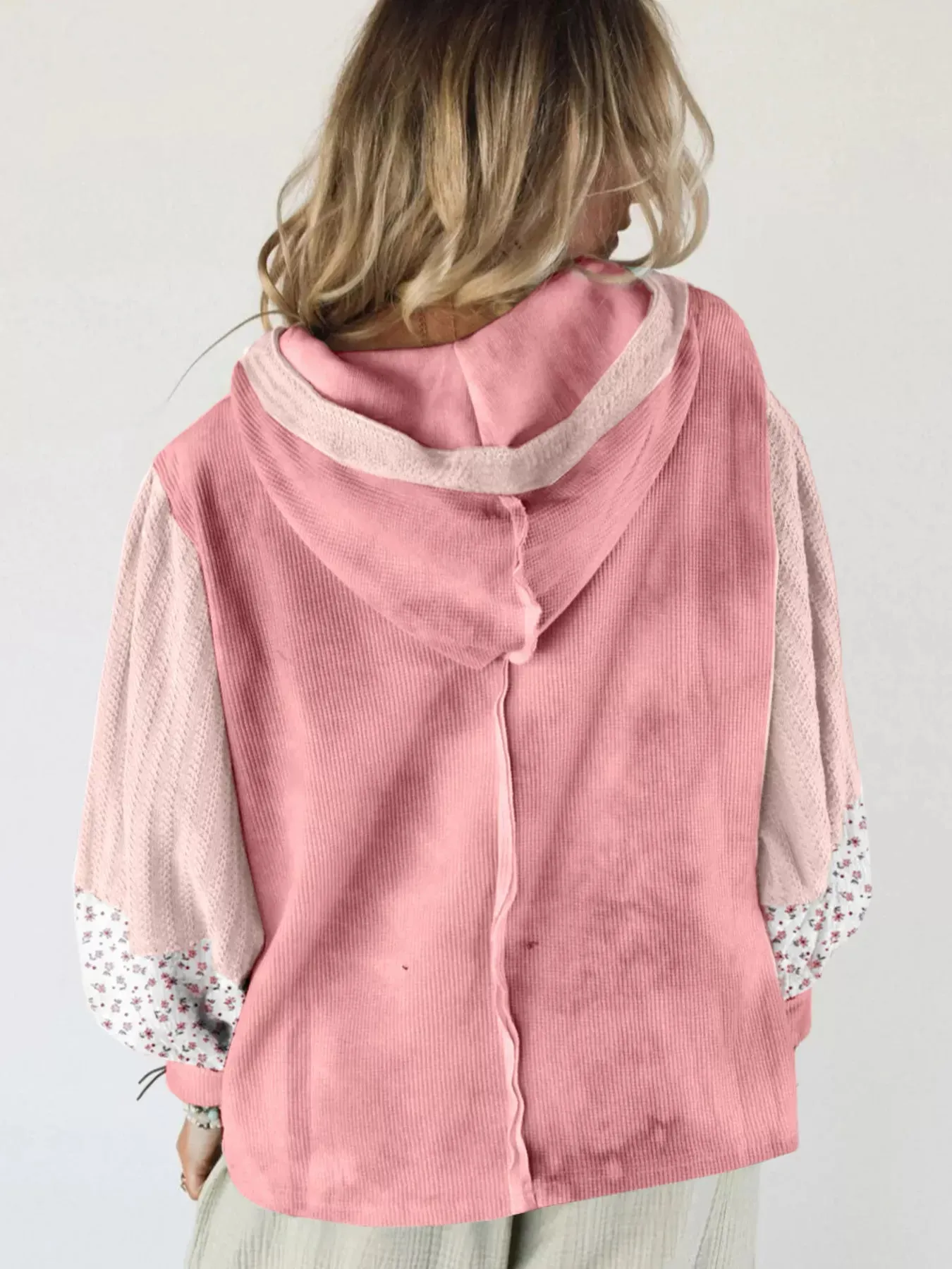 Floral Patch V-Neck Sweatshirt sold by Charming Charlie product image thumbnail 2