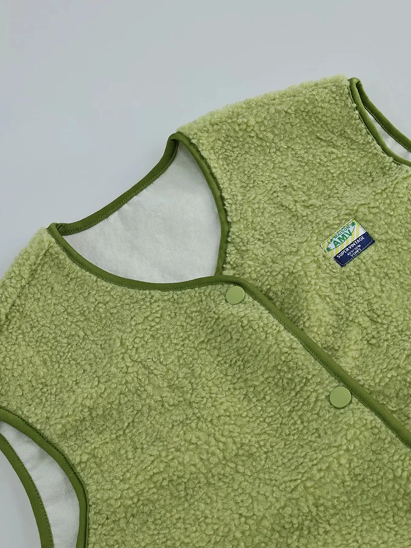 Snap Down Sherpa Vest Coat sold by Charming Charlie product image thumbnail 3