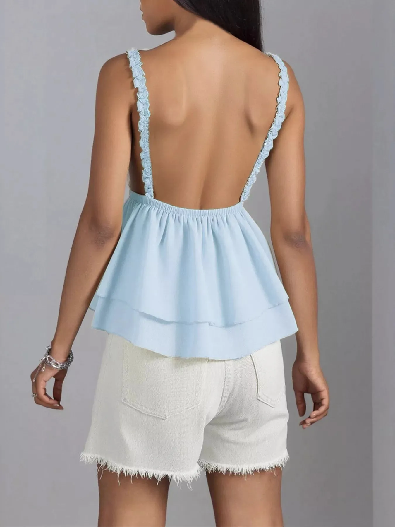 Lace Detail Layered Cami sold by Charming Charlie product image thumbnail 4