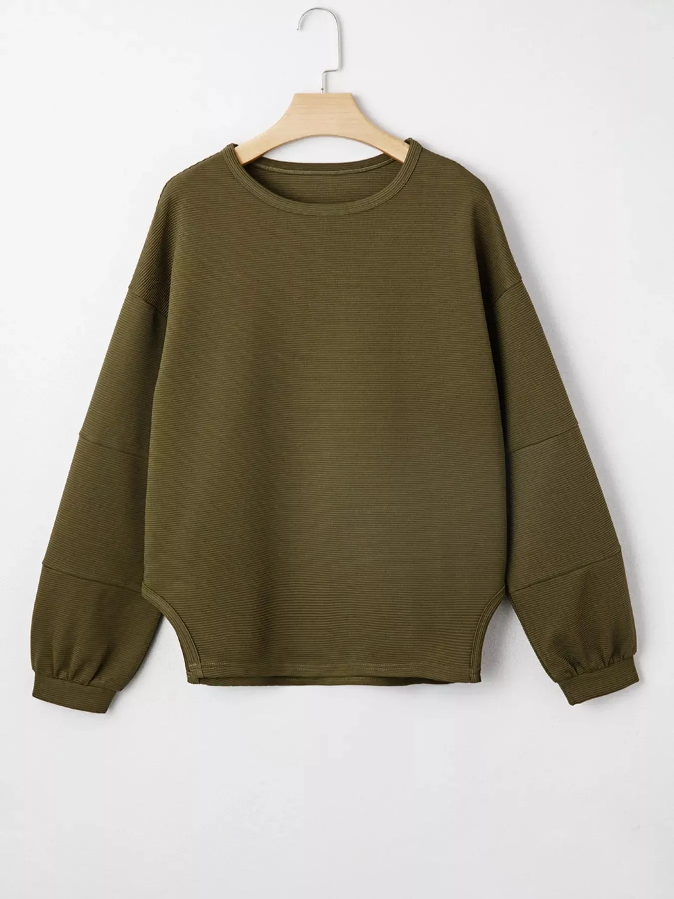 Ribbed Knit Oversized Sweatshirt sold by Charming Charlie product image thumbnail 5