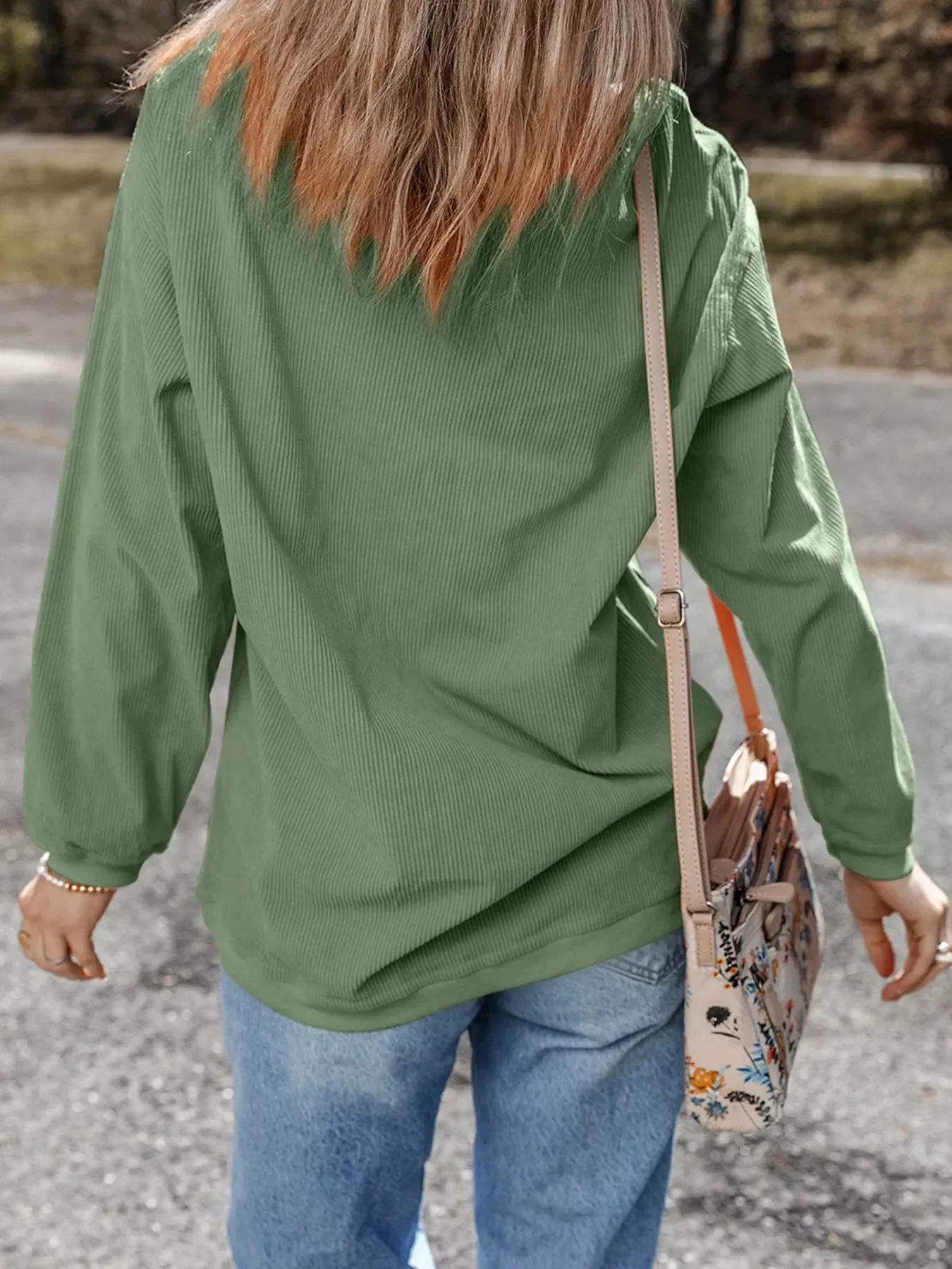 Merry Letter Christmas Sequined Twisted Ribbed Sweatshirt sold by Charming Charlie product image thumbnail 3