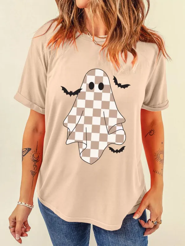 Ghost Bat Halloween Holiday Graphic Tee sold by Charming Charlie