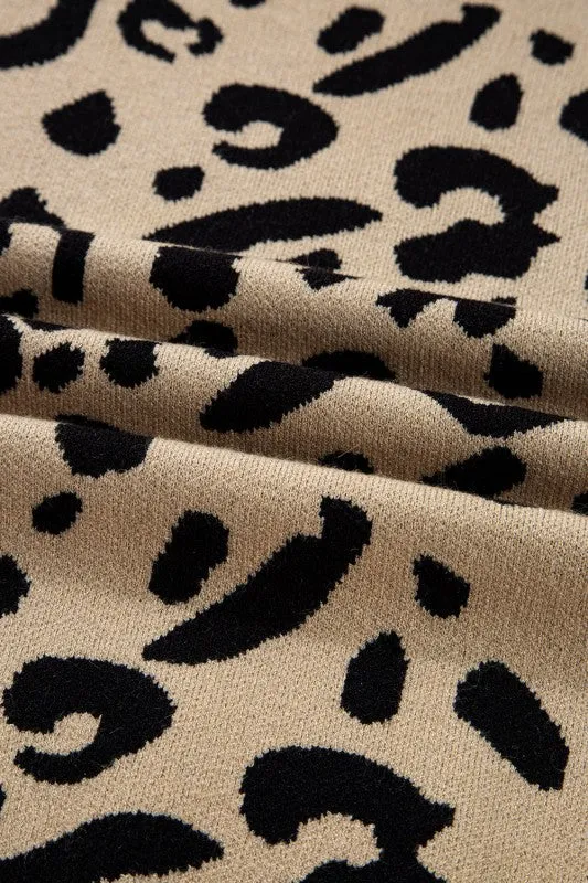 Leopard Lace Ribbed Trim Buttoned Cuff Sweater sold by Charming Charlie product image thumbnail 5