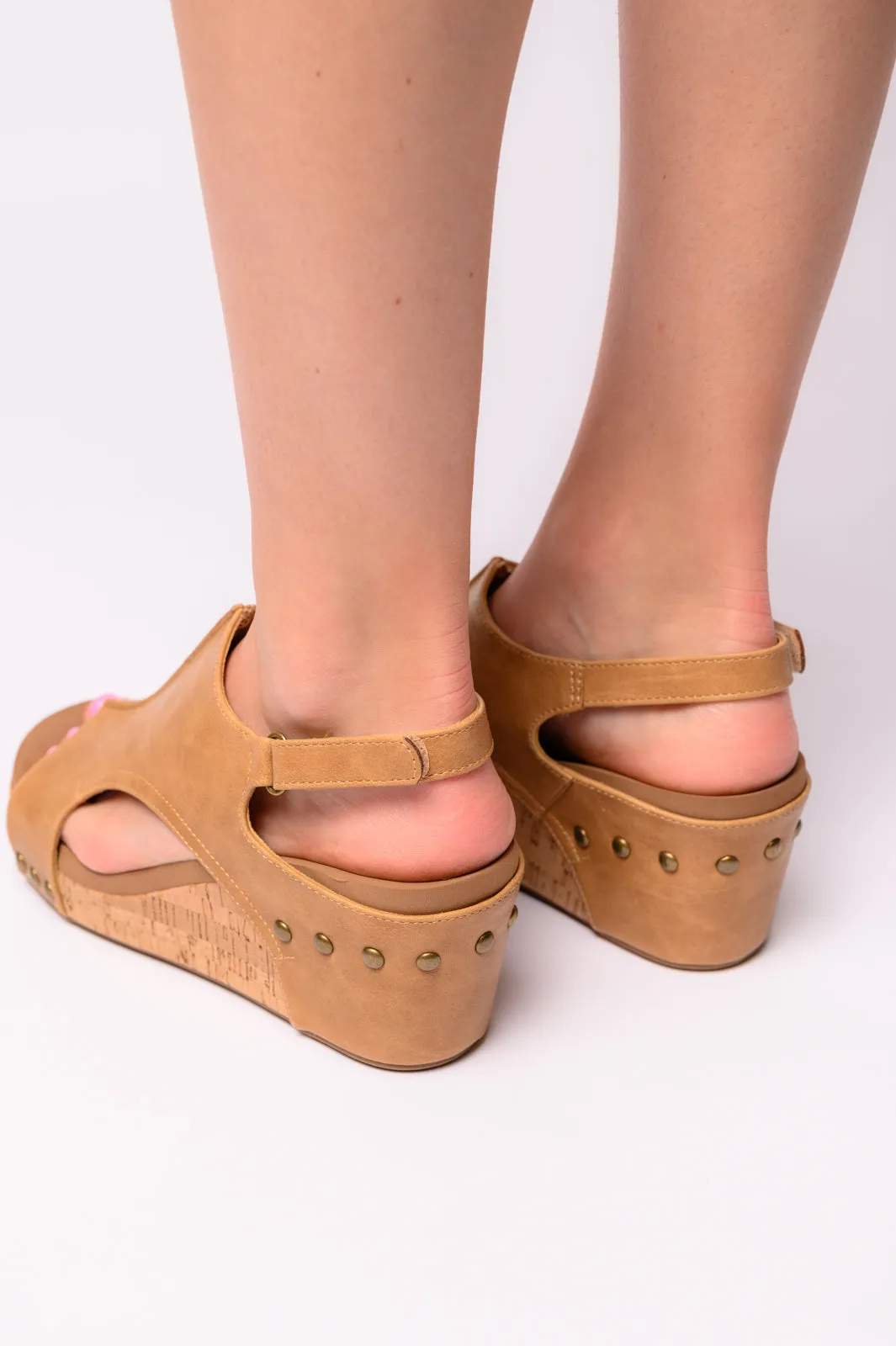 Carley Wedge Sandals in Caramel Smooth sold by Charming Charlie product image thumbnail 4