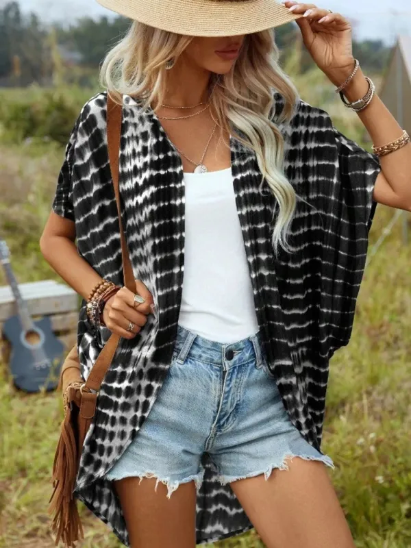 Tie-Dye Open Front Kimono Cardigan sold by Charming Charlie
