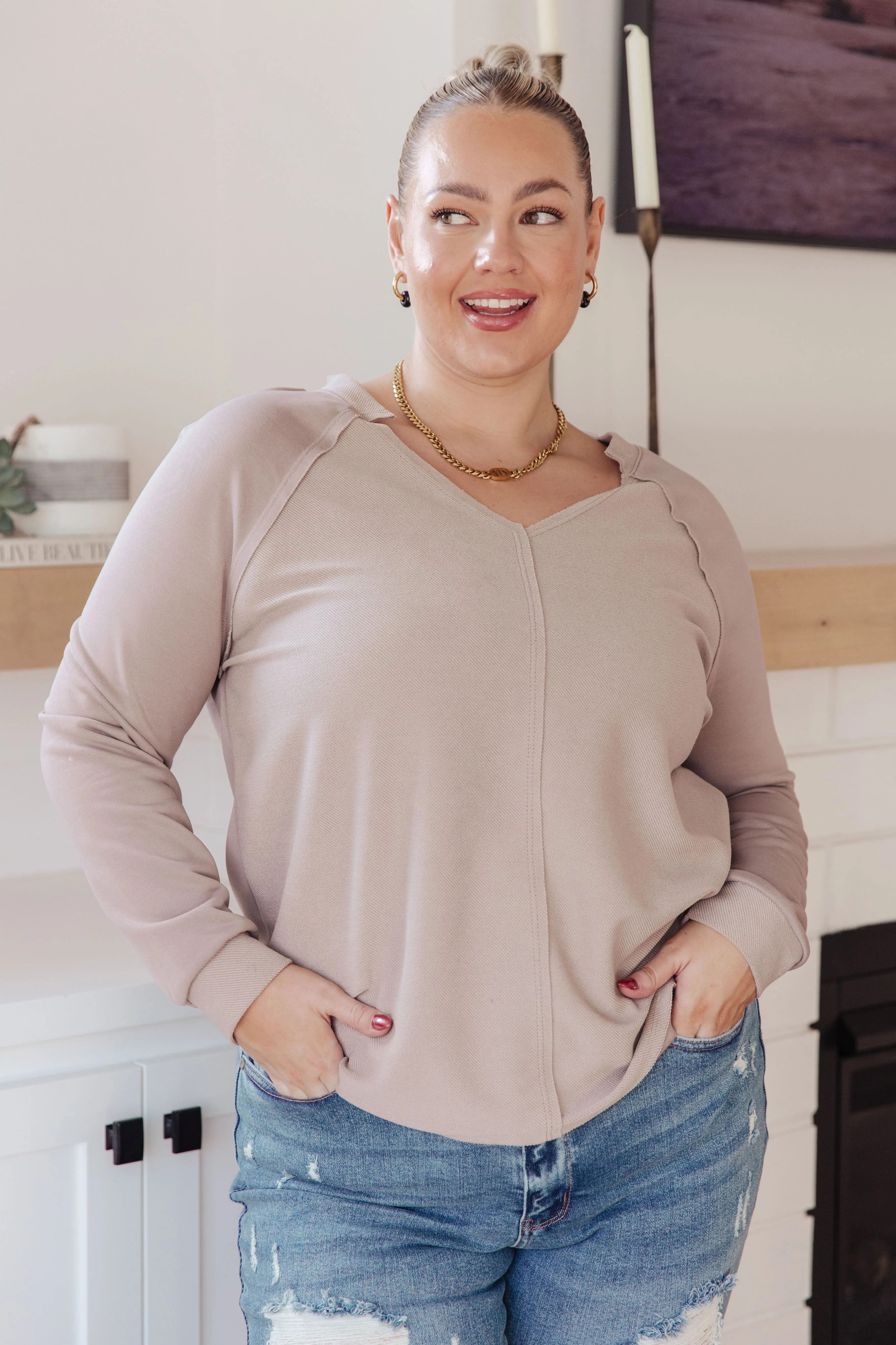 Less Conversation V-Neck Top sold by Charming Charlie product image thumbnail 2