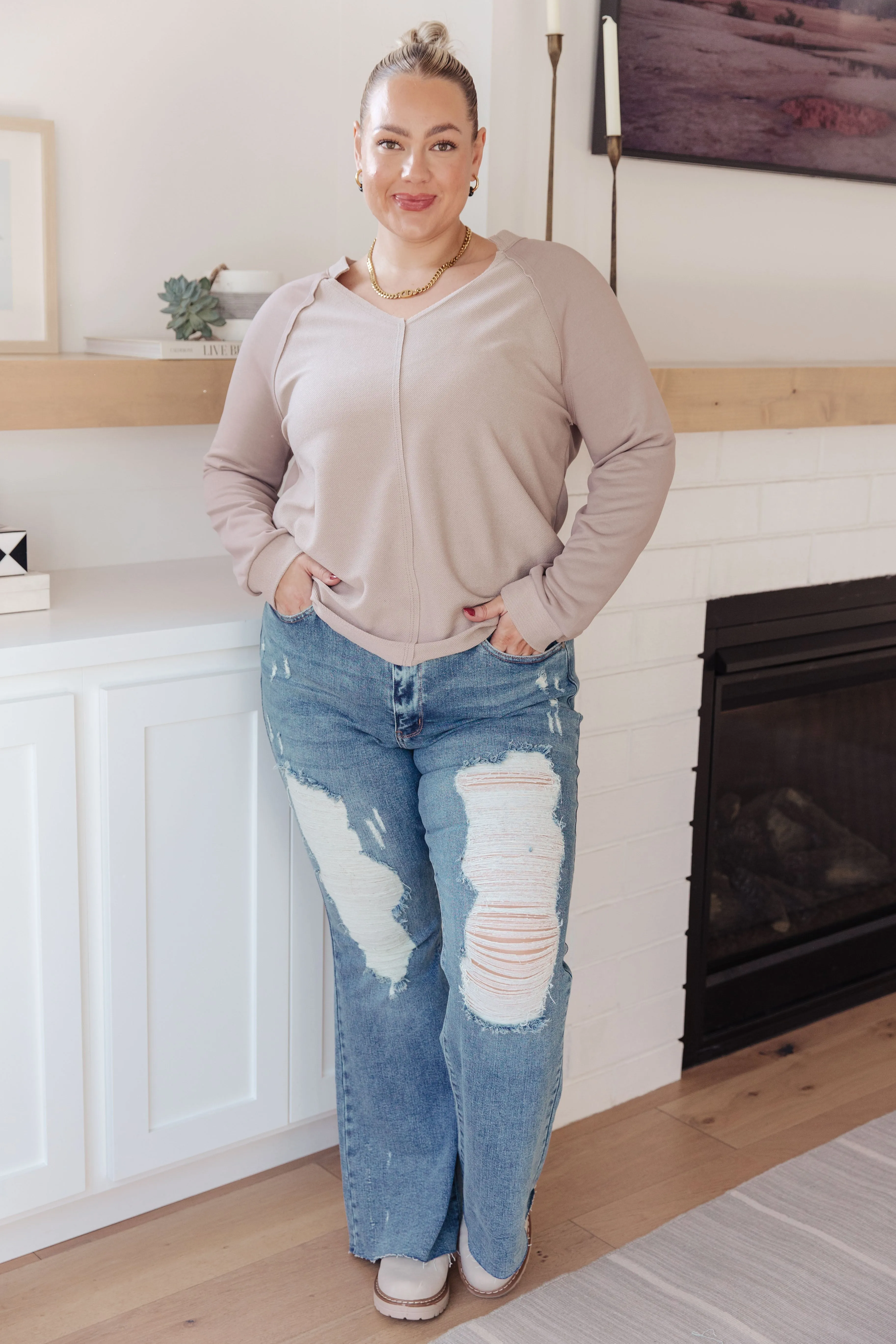 Less Conversation V-Neck Top sold by Charming Charlie product image thumbnail 3
