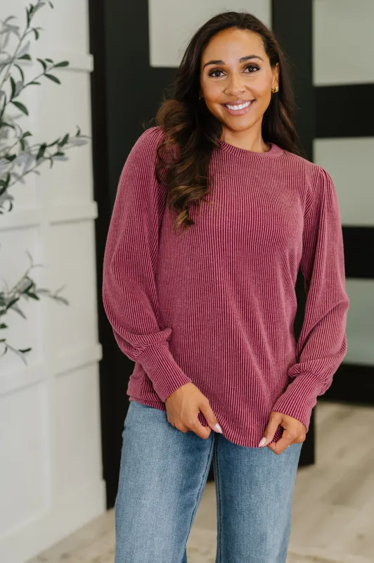 Simply Styled Balloon Sleeve Knit Top sold by Charming Charlie