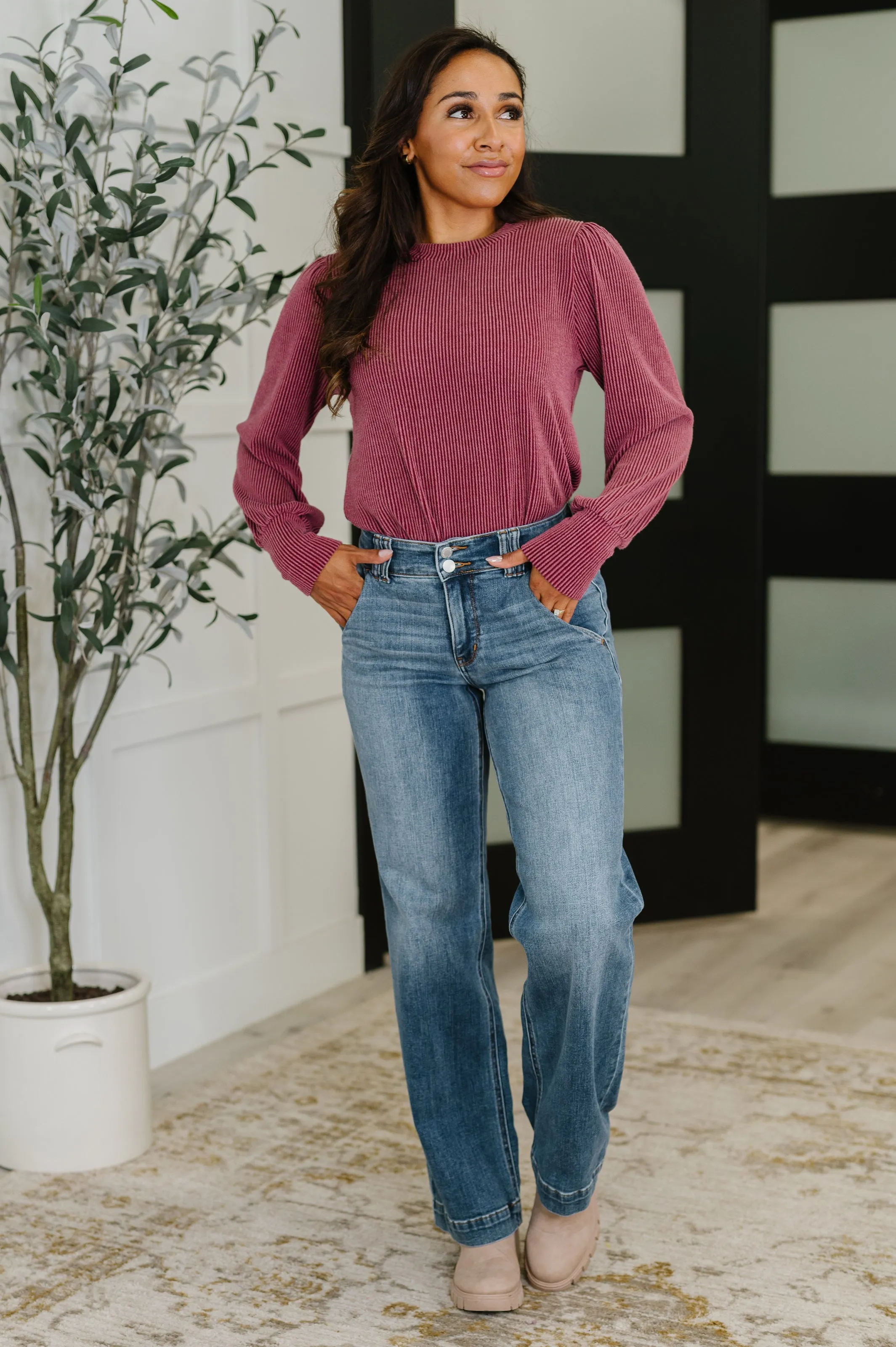 Simply Styled Balloon Sleeve Knit Top sold by Charming Charlie product image thumbnail 2