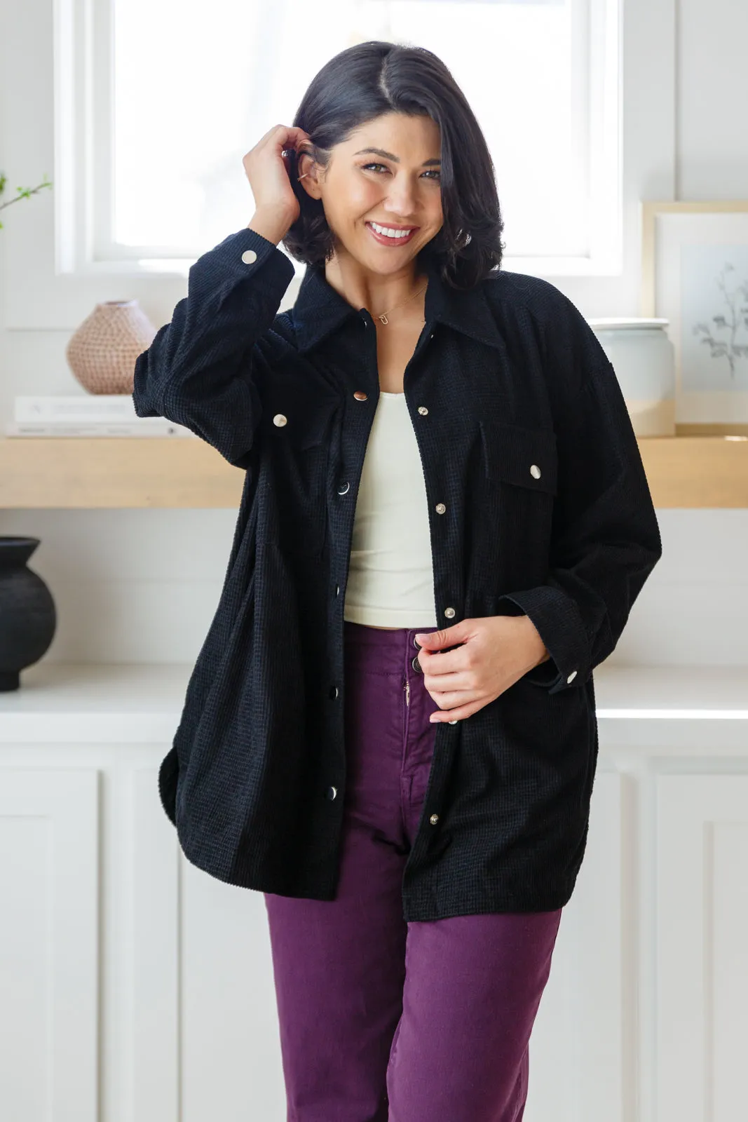 Come Rain or Shine Button Down Top sold by Charming Charlie product image thumbnail 2