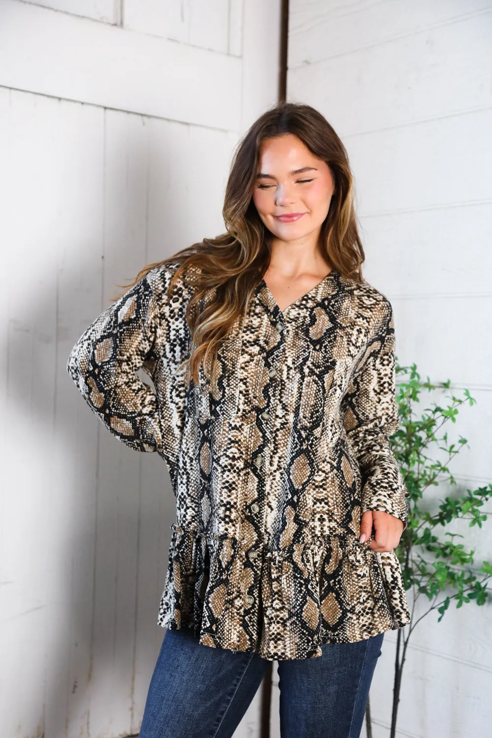 Follow Your Instincts Button Down Blouse sold by Charming Charlie product image thumbnail 4