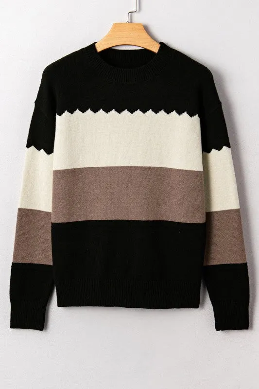 Colorblock Crew Neck Drop Shoulder Sweater sold by Charming Charlie product image thumbnail 3