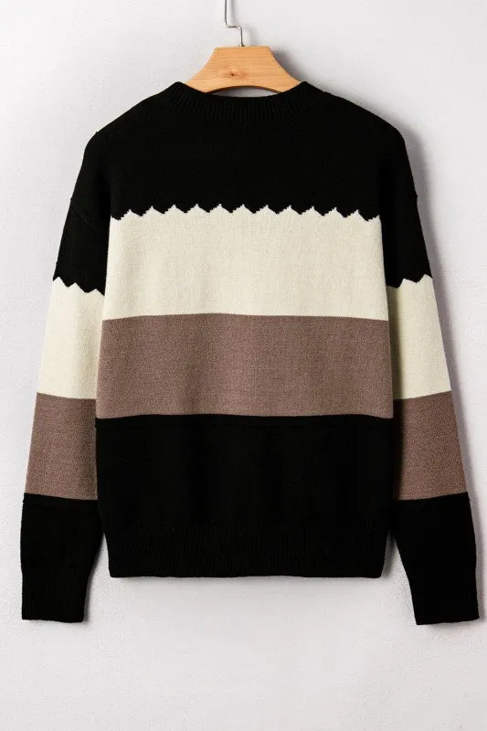 Colorblock Crew Neck Drop Shoulder Sweater sold by Charming Charlie product image thumbnail 4