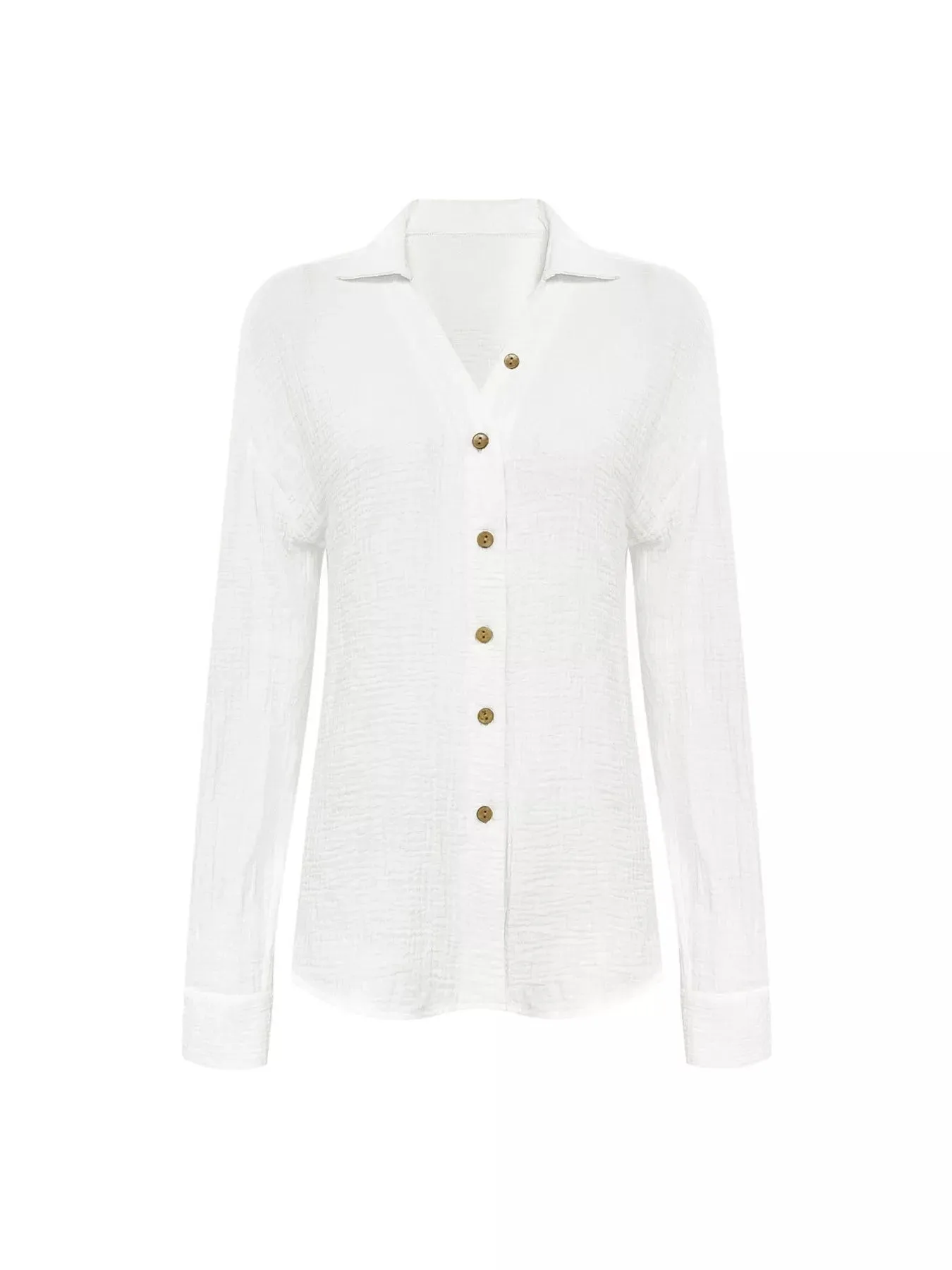 Textured Button-Up Casual Shirt sold by Charming Charlie product image thumbnail 5