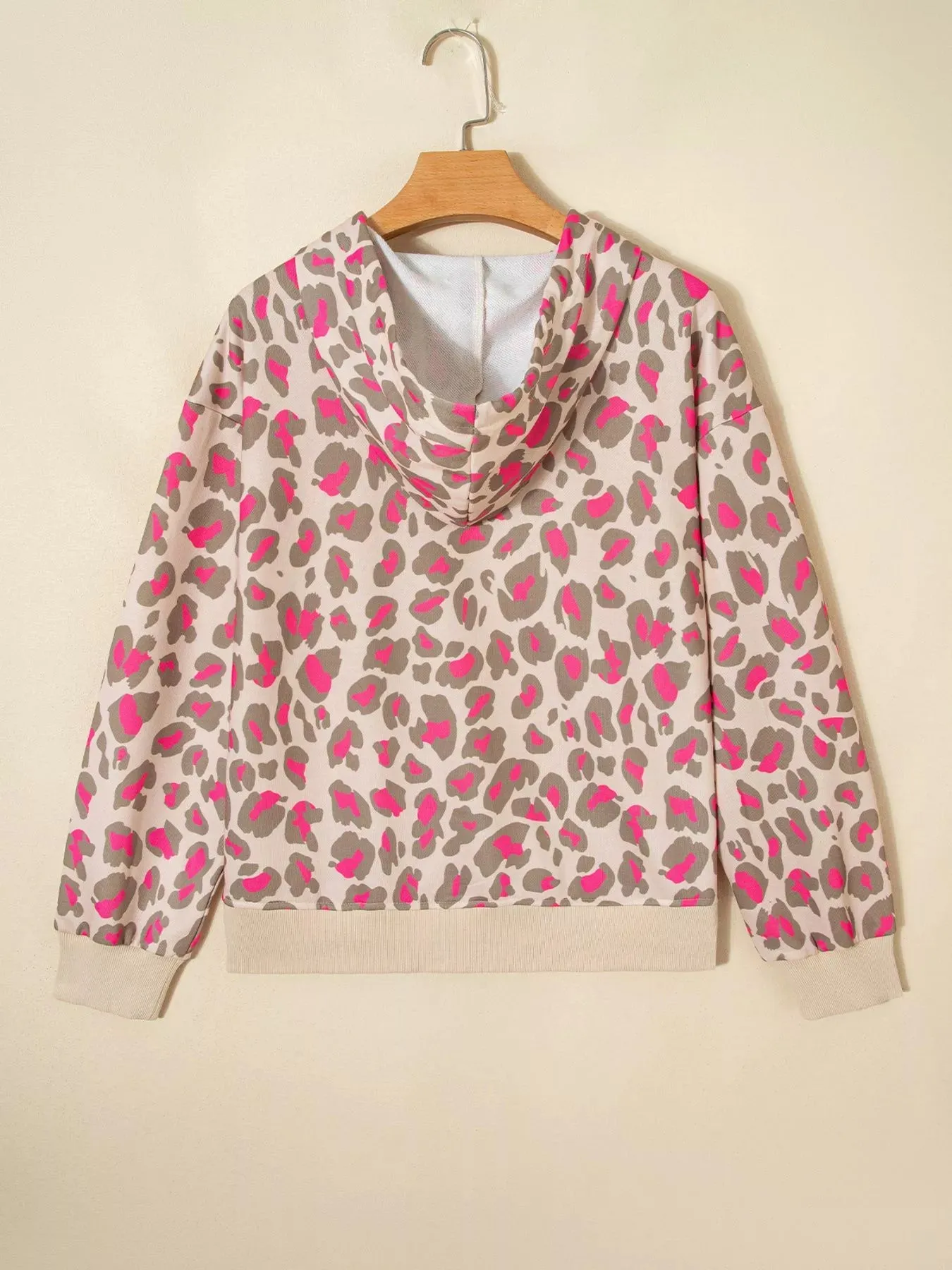 Leopard Print Zip-Up Hoodie sold by Charming Charlie product image thumbnail 4
