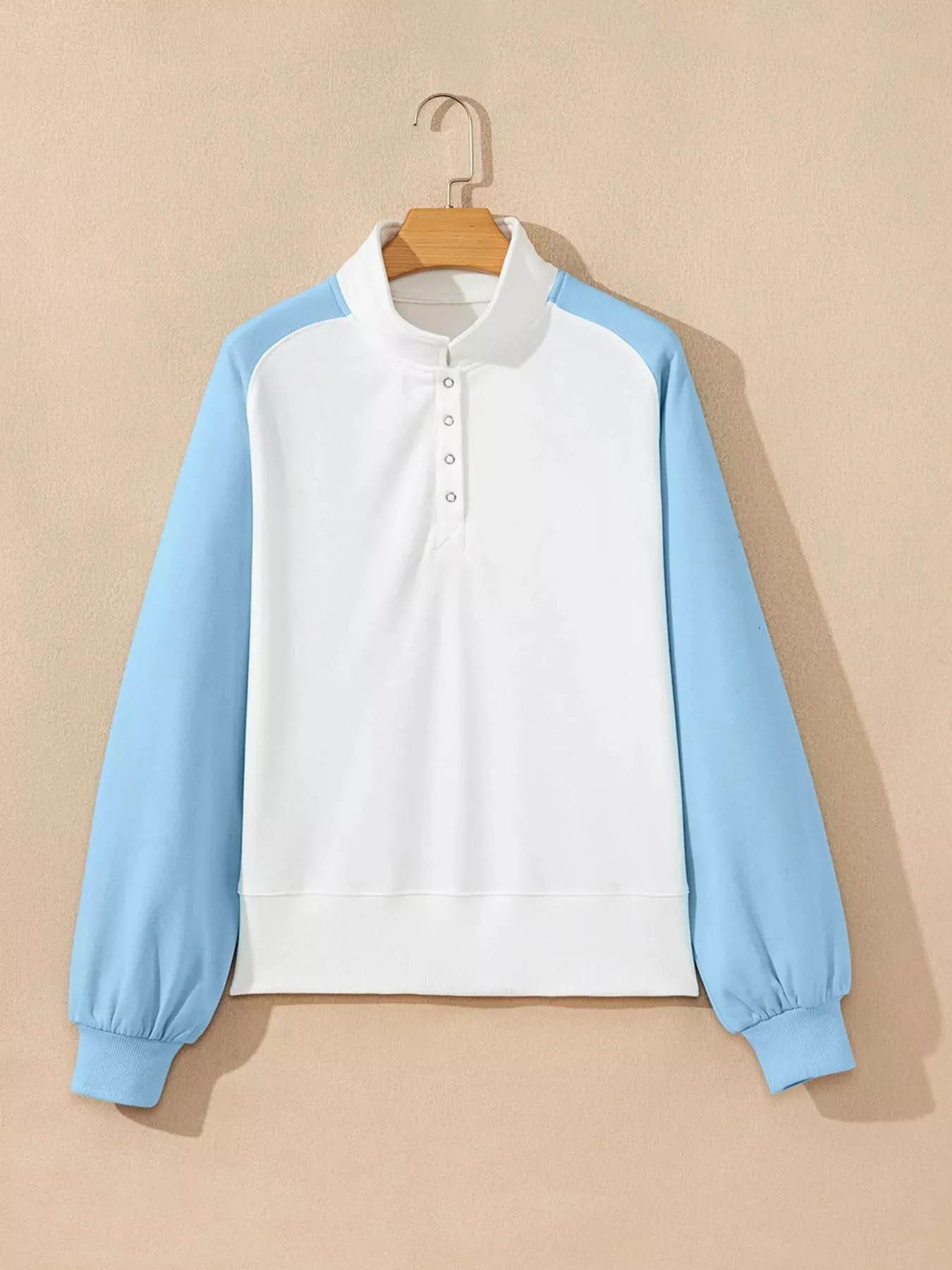 Color Block Snap Buttons Sweatshirt sold by Charming Charlie product image thumbnail 5