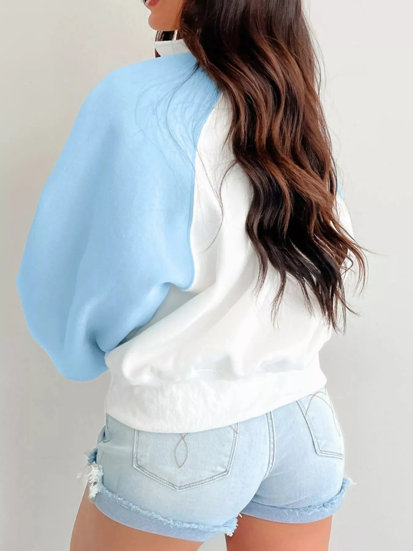 Color Block Snap Buttons Sweatshirt sold by Charming Charlie product image thumbnail 2