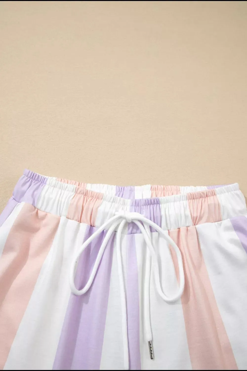 Stripe Multicolored Print Drawstring Loose Pants with Side Pockets sold by Charming Charlie product image thumbnail 5