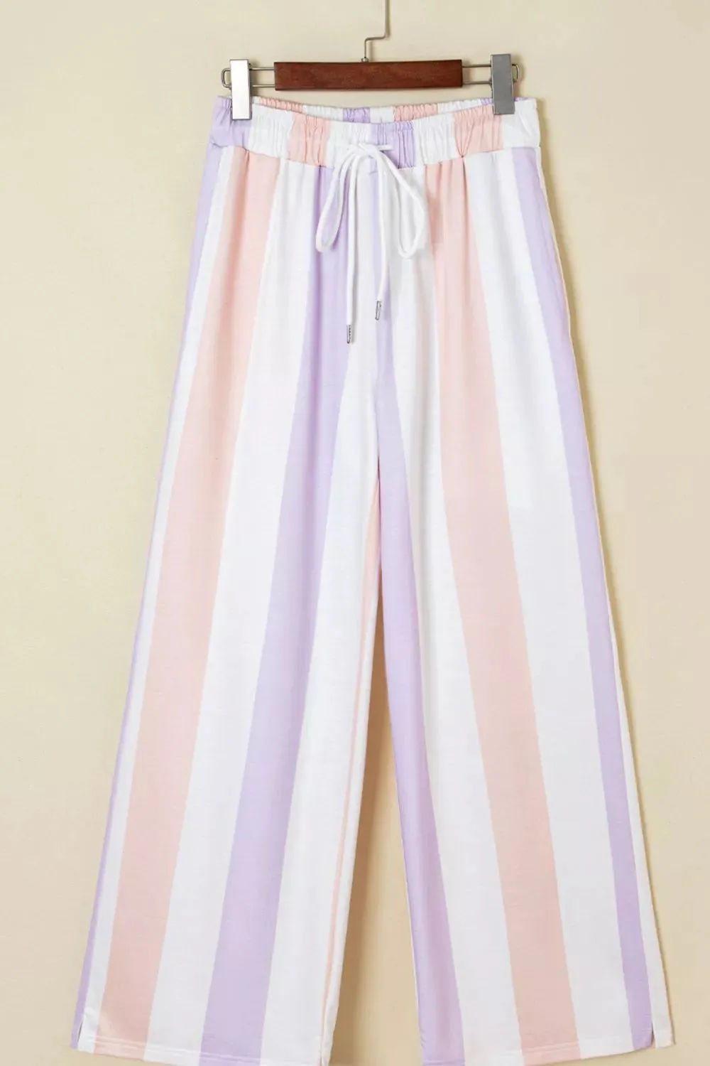 Stripe Multicolored Print Drawstring Loose Pants with Side Pockets sold by Charming Charlie product image thumbnail 3