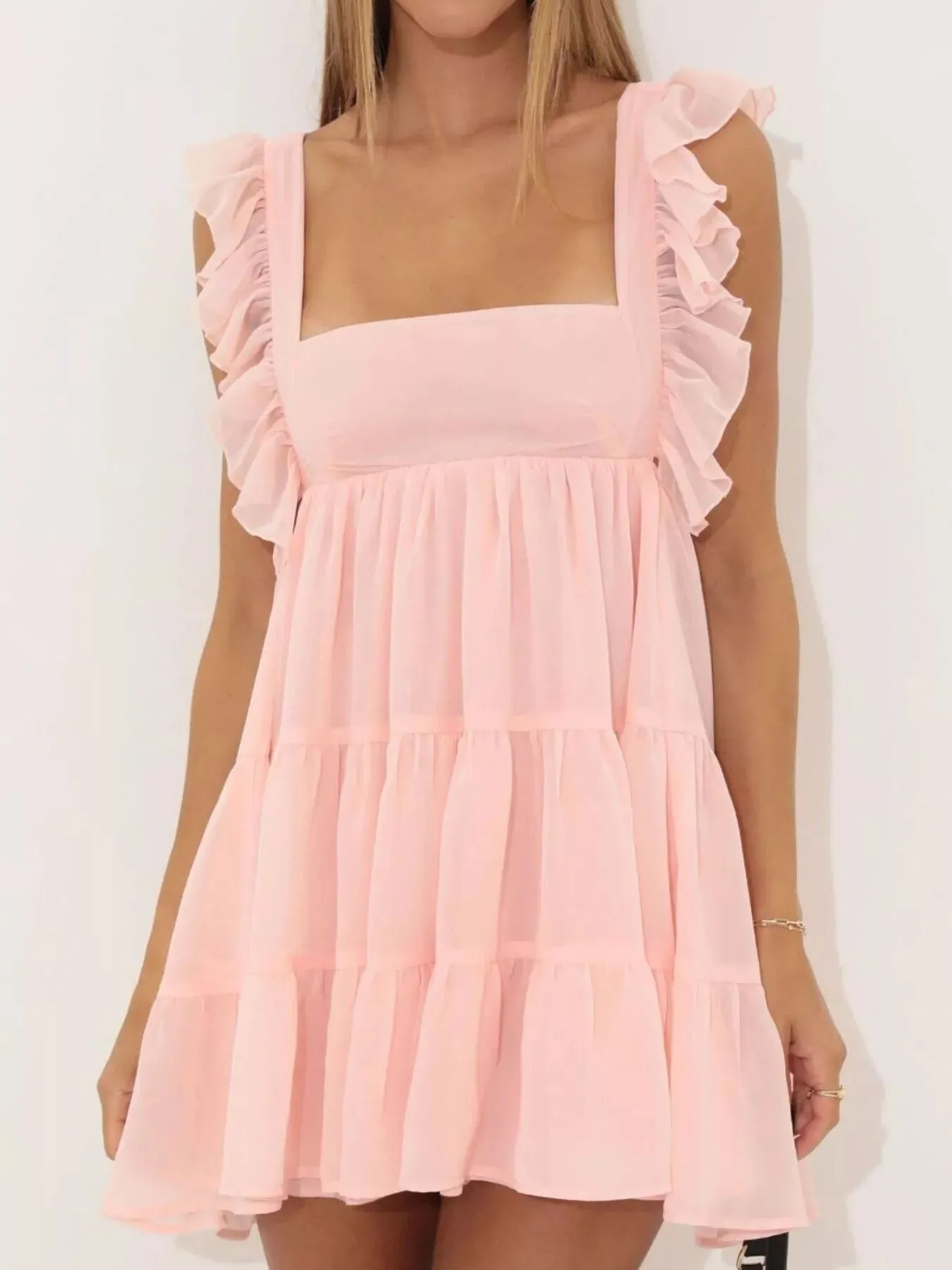 Ruffled Square Neck Tiered Dress sold by Charming Charlie product image thumbnail 5