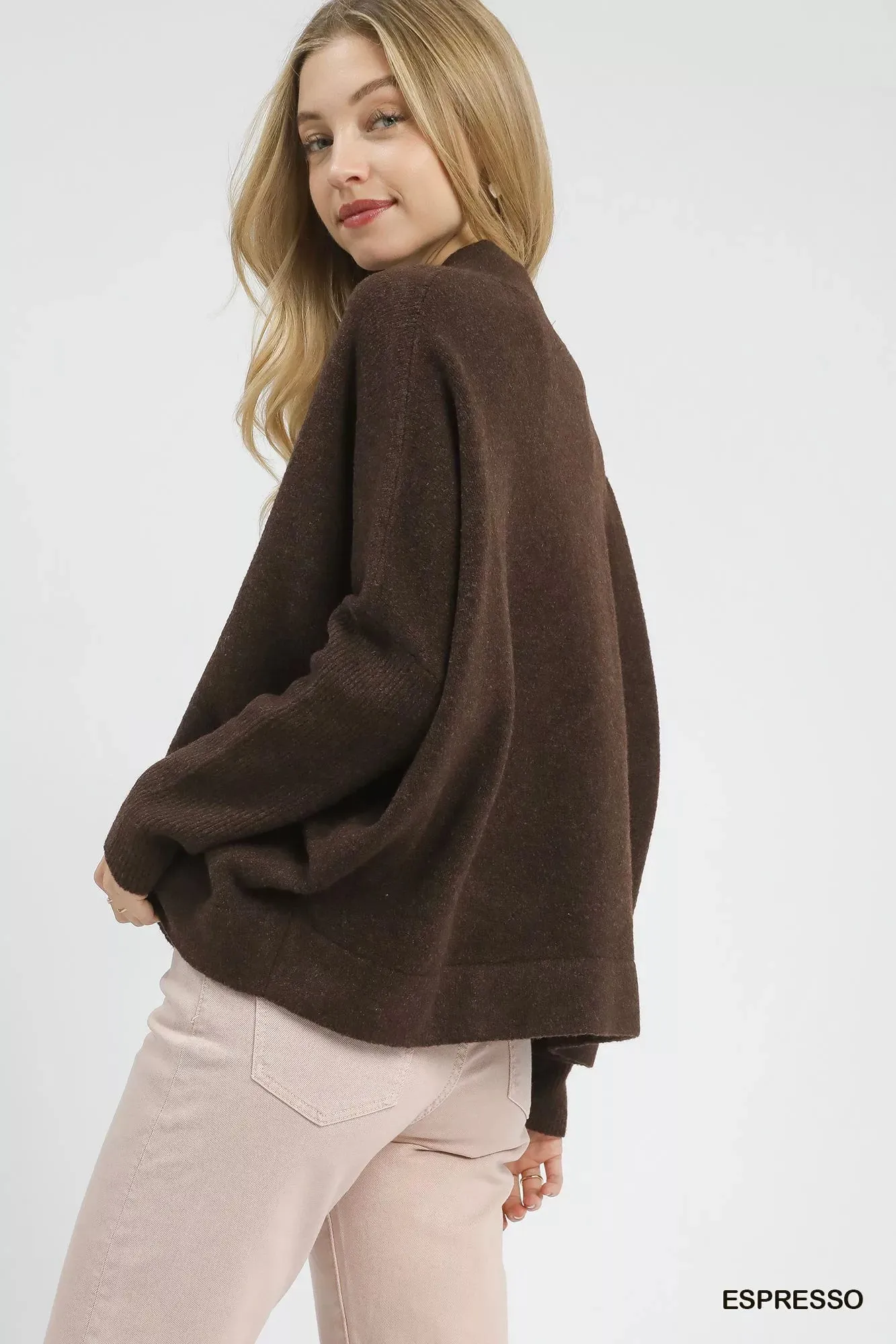 Umgee V-Neck Sweater with Wide Trim Detail sold by Charming Charlie product image thumbnail 2