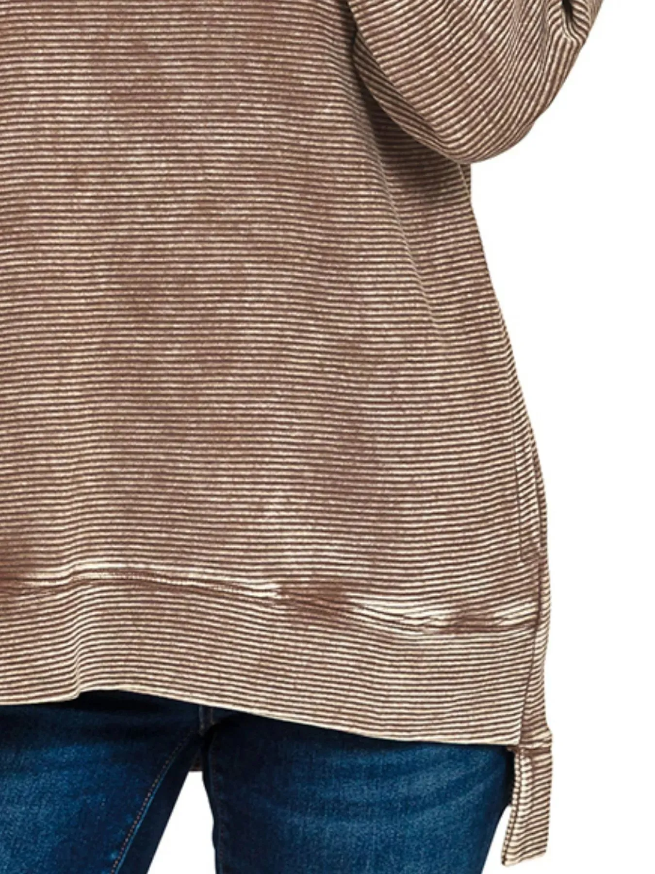 Zenana Full Size Acid Washed Double Ribbed Hi-low Sweatshirt Plus Size sold by Charming Charlie product image thumbnail 3