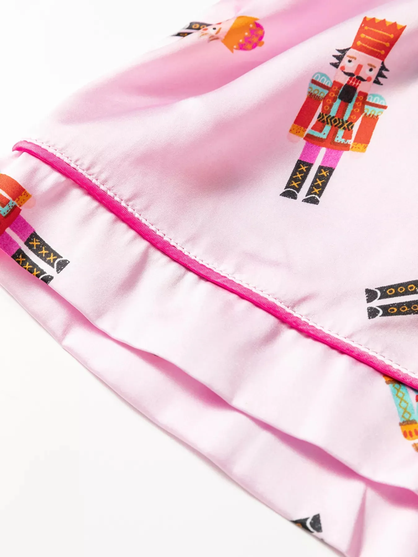 Nutcracker Print Contrast Trim Top and Shorts Pajama Set sold by Charming Charlie product image thumbnail 5