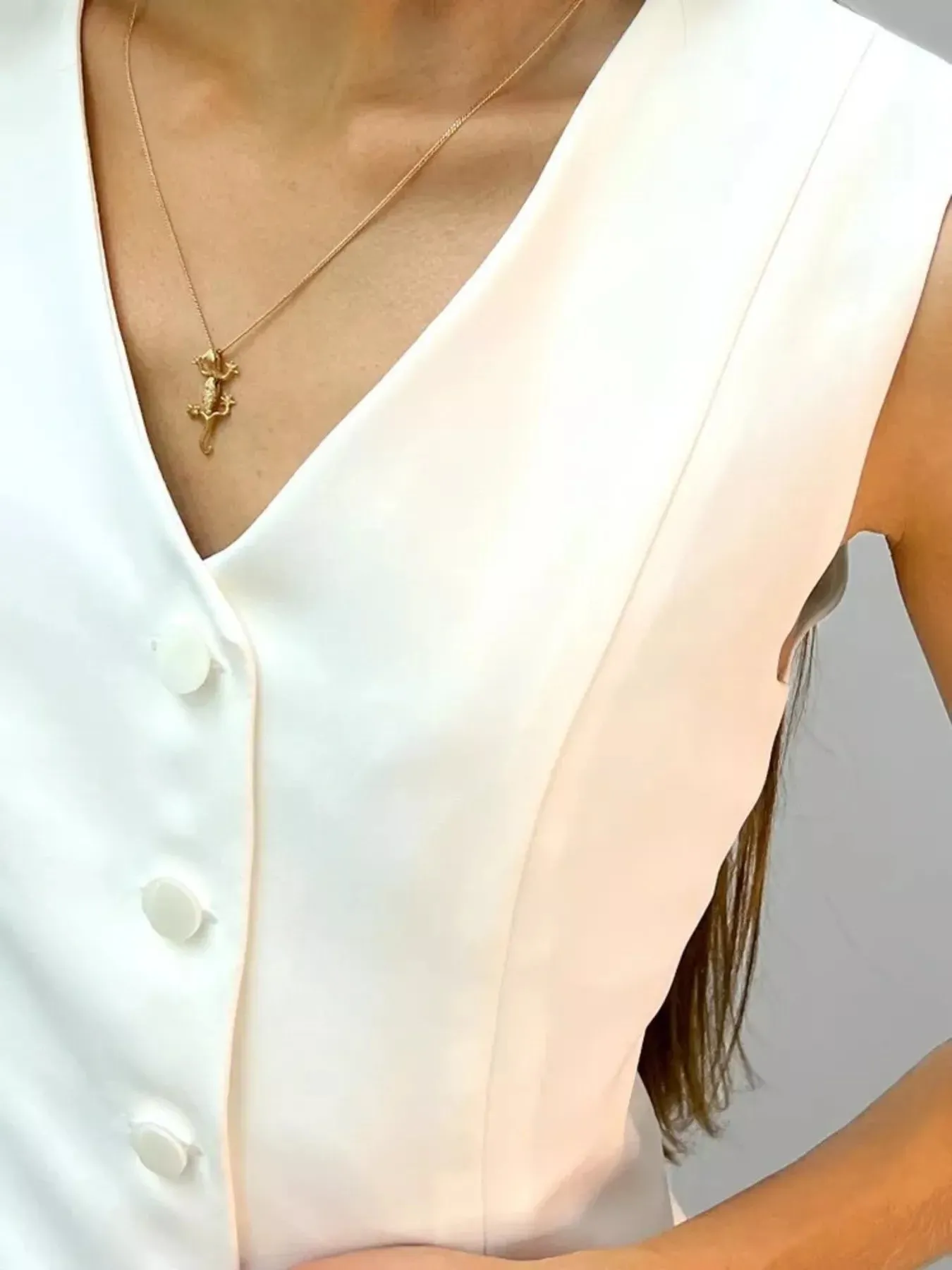 Button-Front Vest Coat sold by Charming Charlie product image thumbnail 3