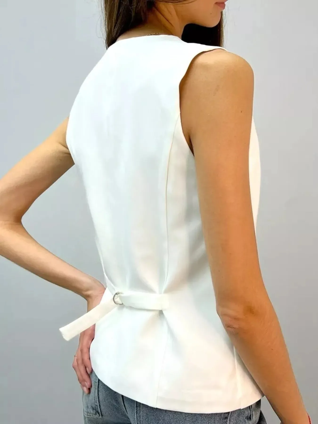 Button-Front Vest Coat sold by Charming Charlie product image thumbnail 4