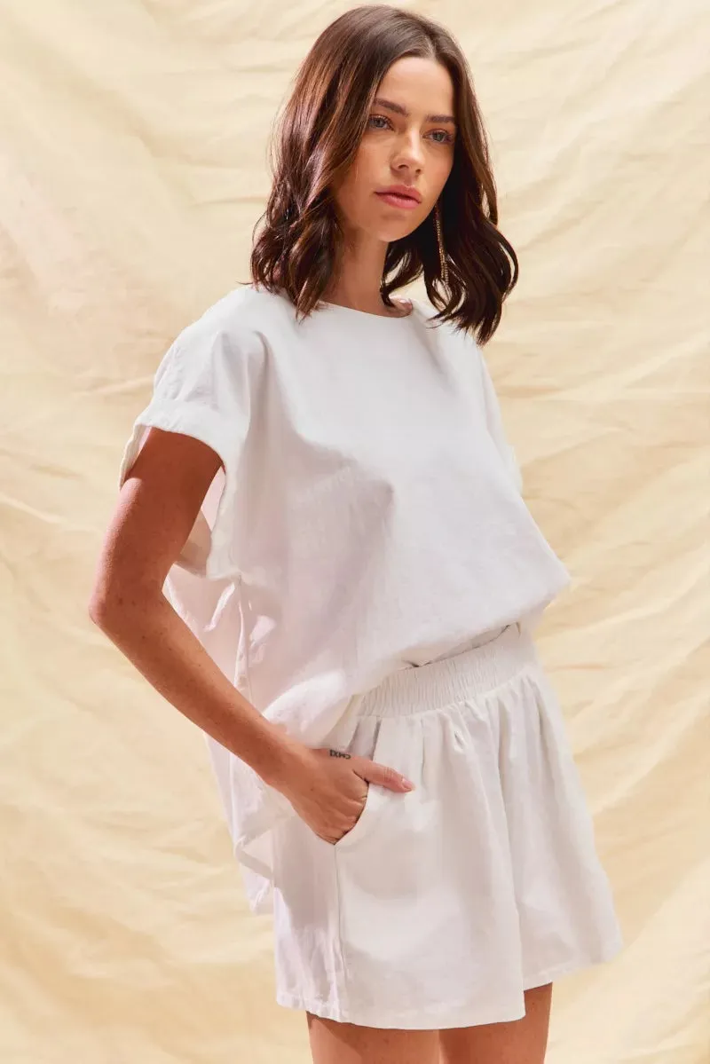 SO ME Round Neck Short Sleeve Top and Shorts Set sold by Charming Charlie product image thumbnail 5