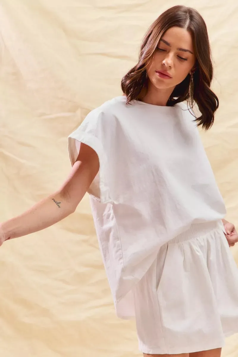 SO ME Round Neck Short Sleeve Top and Shorts Set sold by Charming Charlie product image thumbnail 2