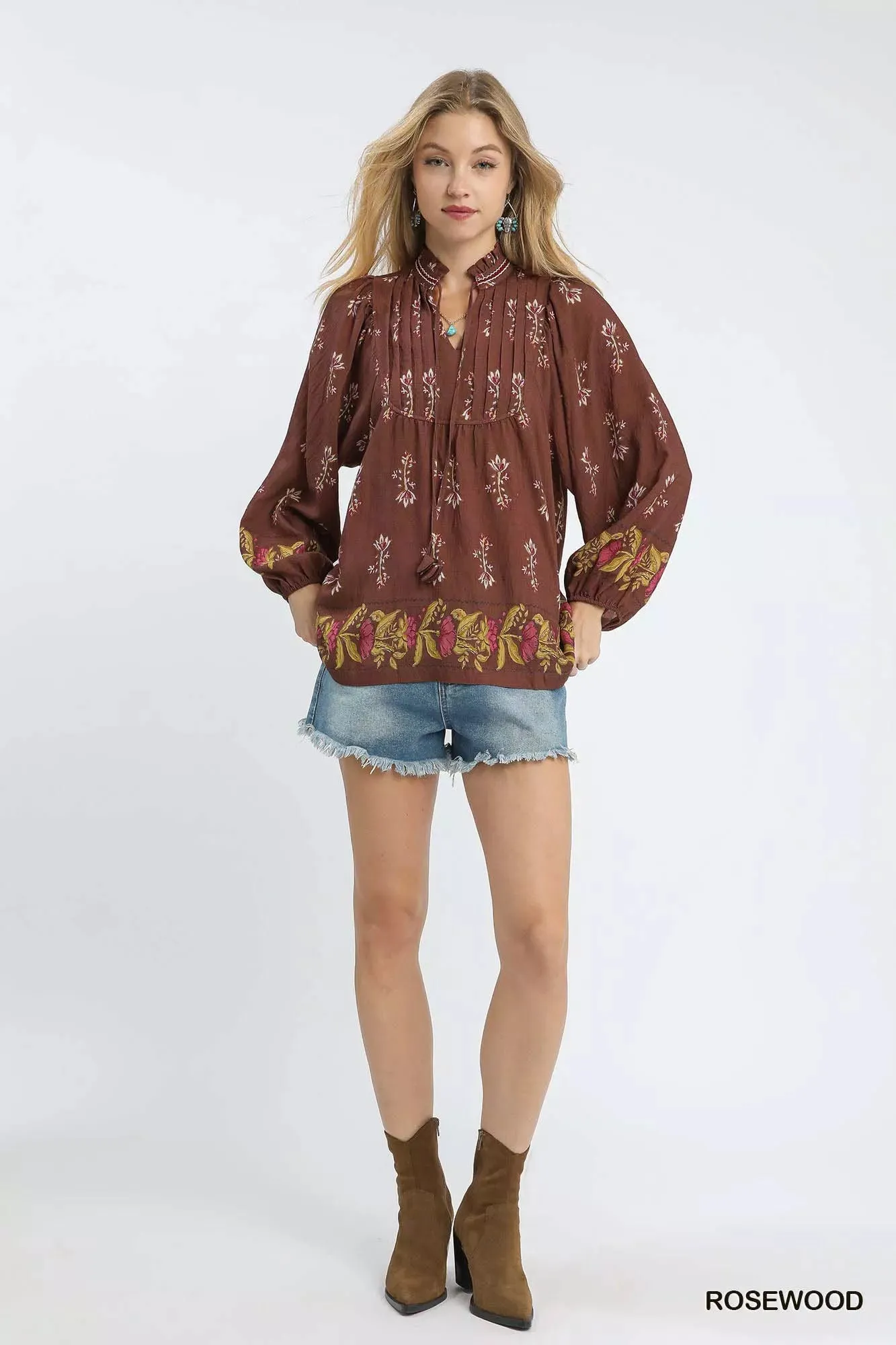 Umgee Floral Boho Peasant Blouse sold by Charming Charlie product image thumbnail 2
