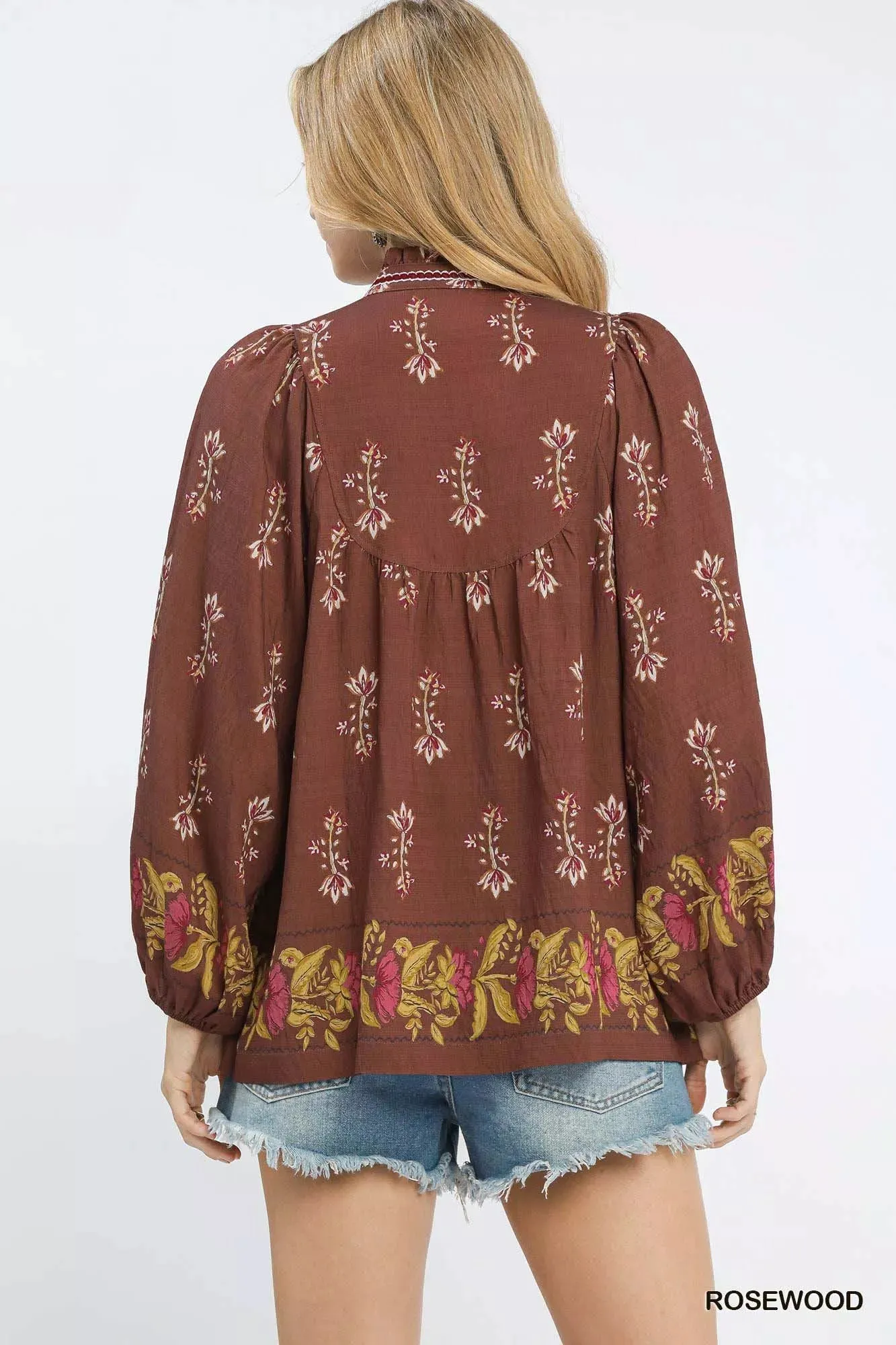 Umgee Floral Boho Peasant Blouse sold by Charming Charlie product image thumbnail 4