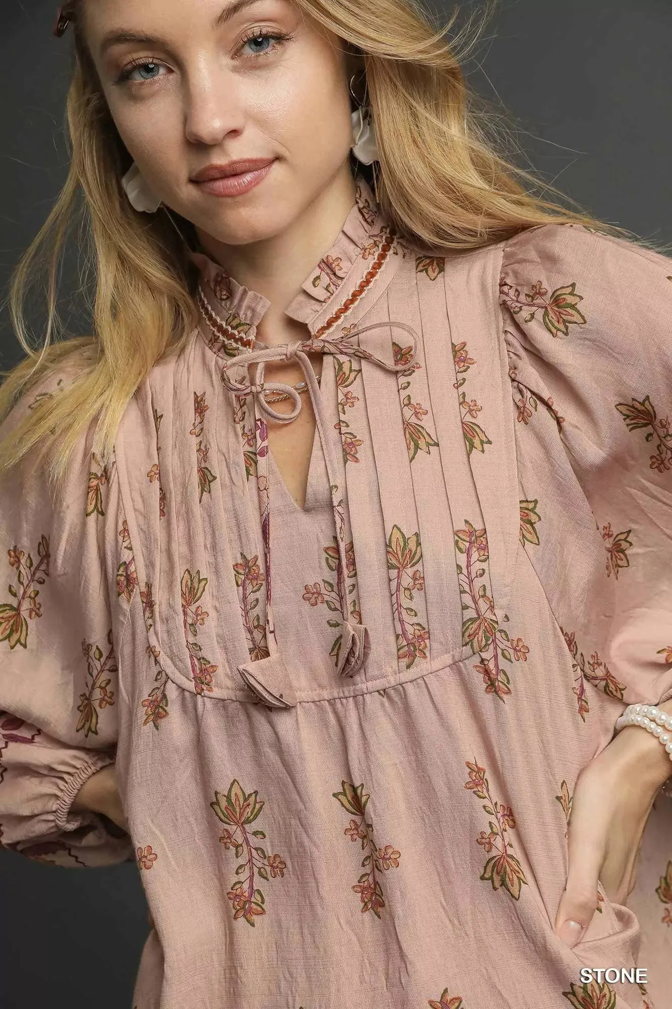 Umgee Floral Boho Peasant Blouse sold by Charming Charlie product image thumbnail 5