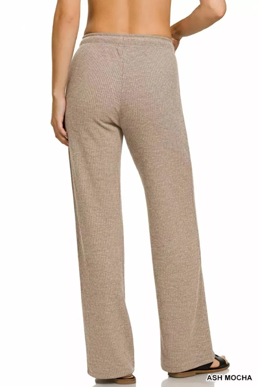 Zenana Ribbed Drawstring Lounge Pants sold by Charming Charlie product image thumbnail 3