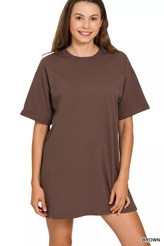 Zenana Short Sleeve Mini Tee Dress sold by Charming Charlie