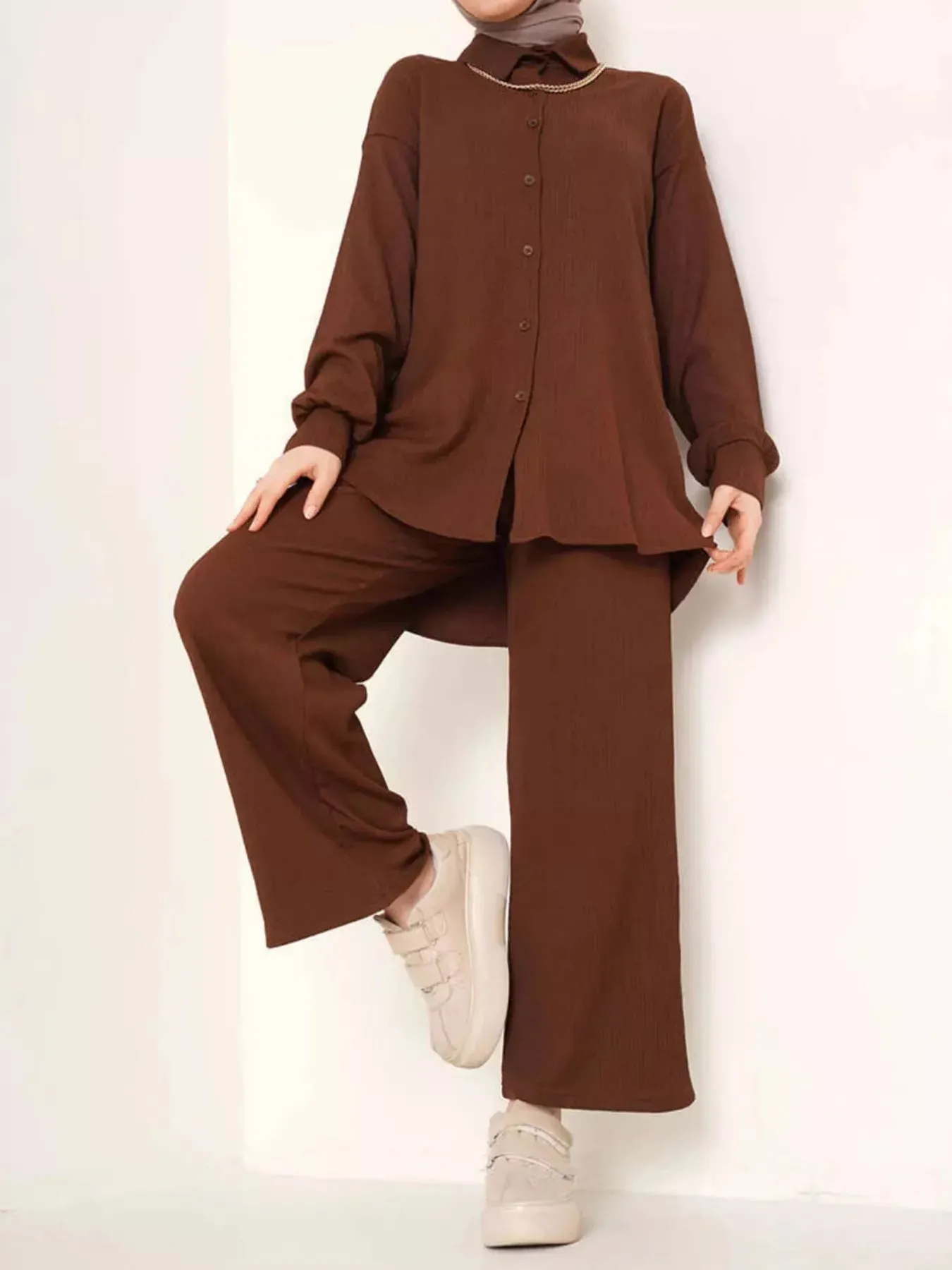 Button Up Long Sleeve Shirt and Pants Set sold by Charming Charlie product image thumbnail 2