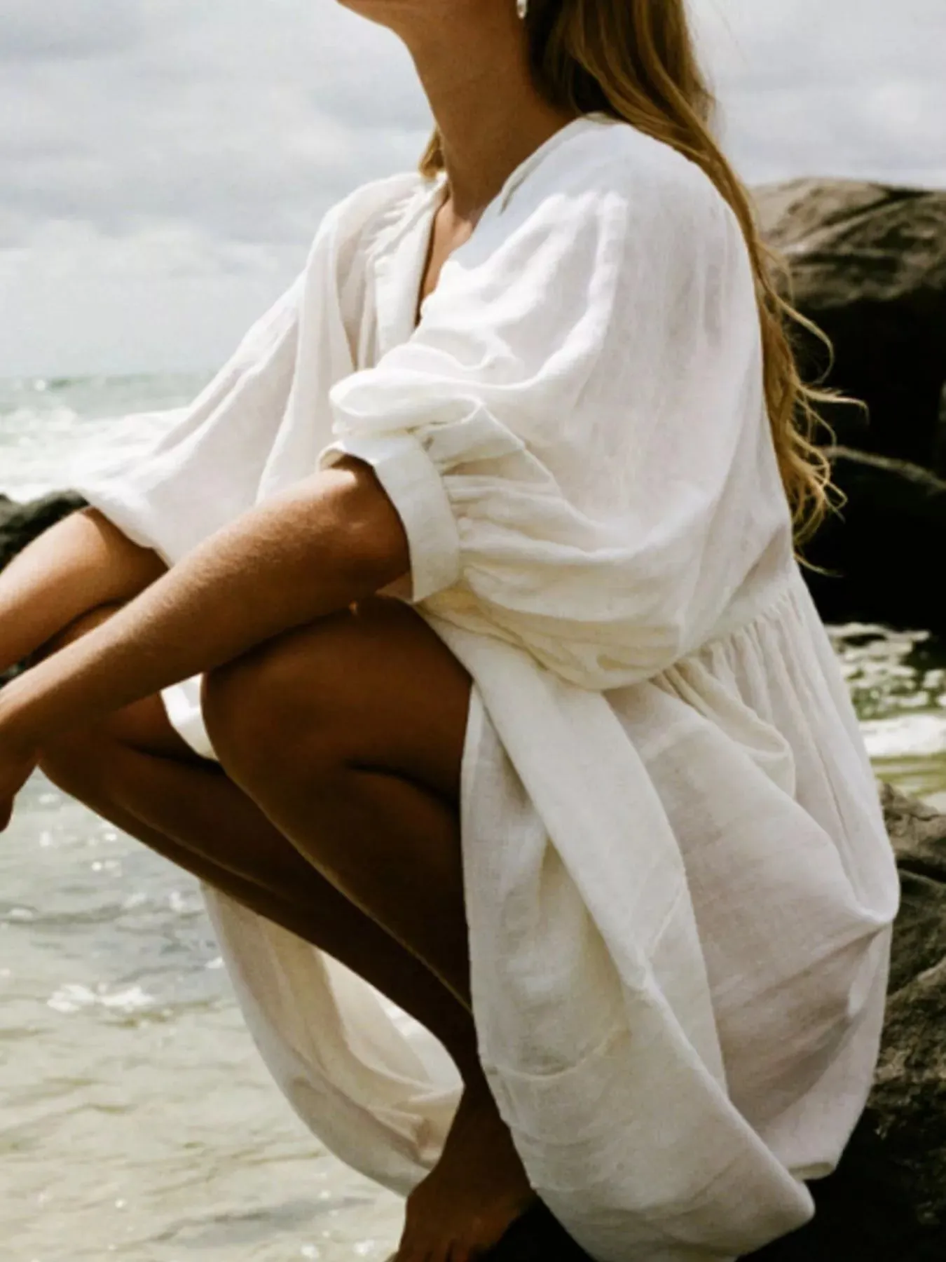 Tie Neck 3/4 Sleeve Midi Dress sold by Charming Charlie product image thumbnail 5