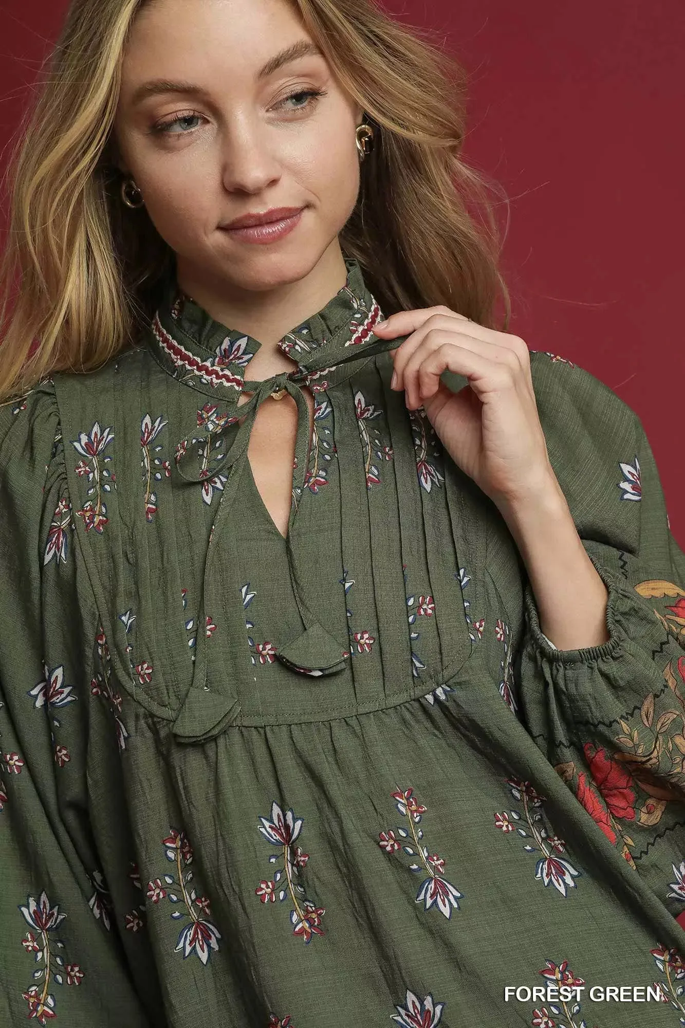 Umgee Floral Boho Peasant Blouse sold by Charming Charlie product image thumbnail 5
