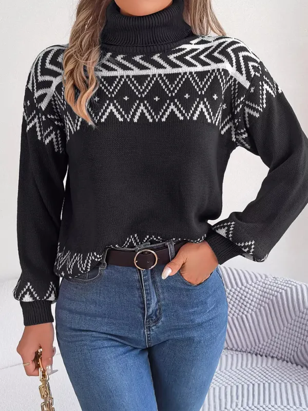 Turtleneck Dropped Shoulder Sweater sold by Charming Charlie
