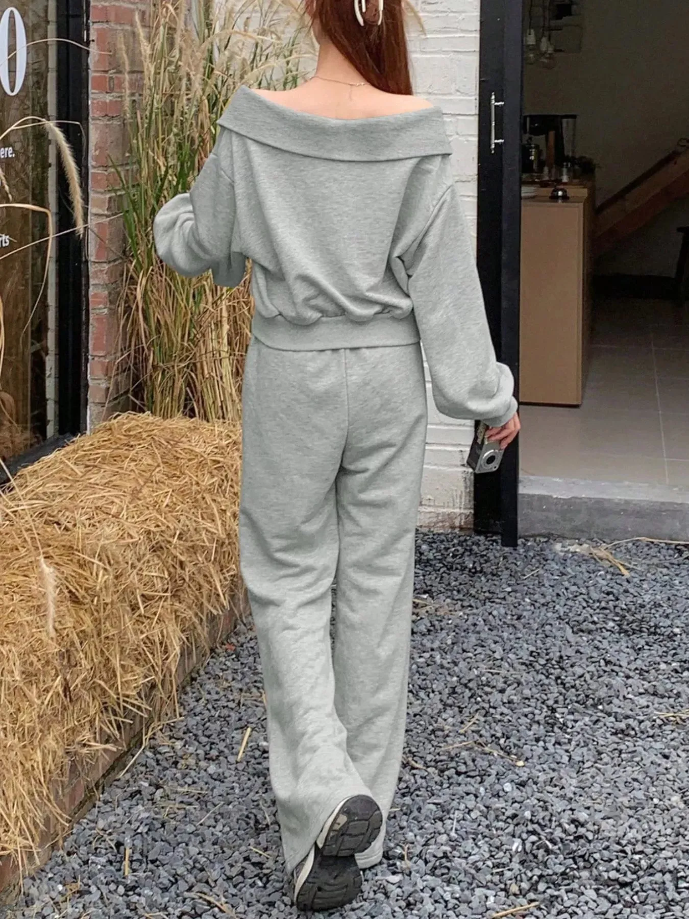 Zip Up Long Sleeve Top and Pants Set sold by Charming Charlie product image thumbnail 3