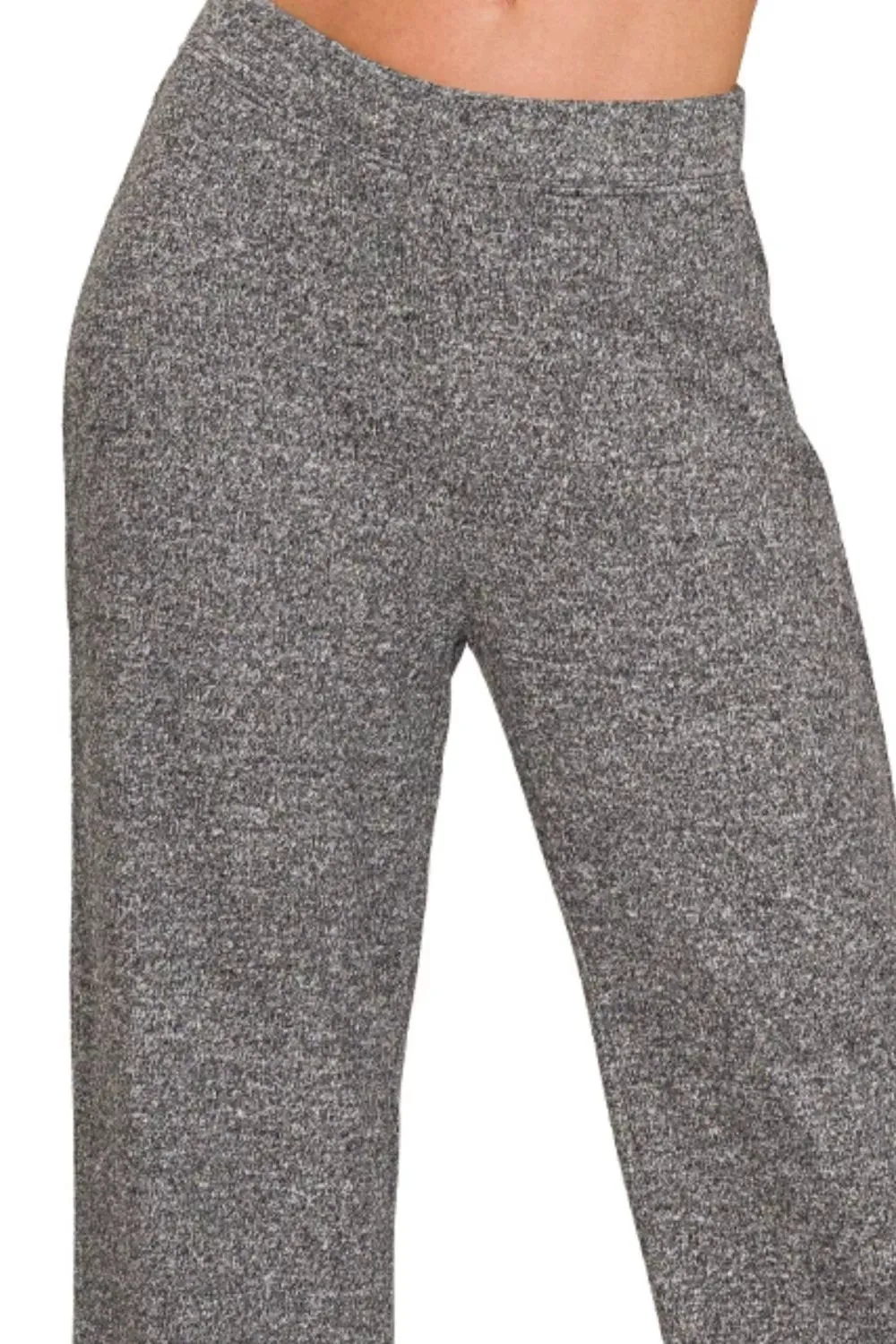 Zenana Soft Elastic Waisted Flare Pants sold by Charming Charlie product image thumbnail 3