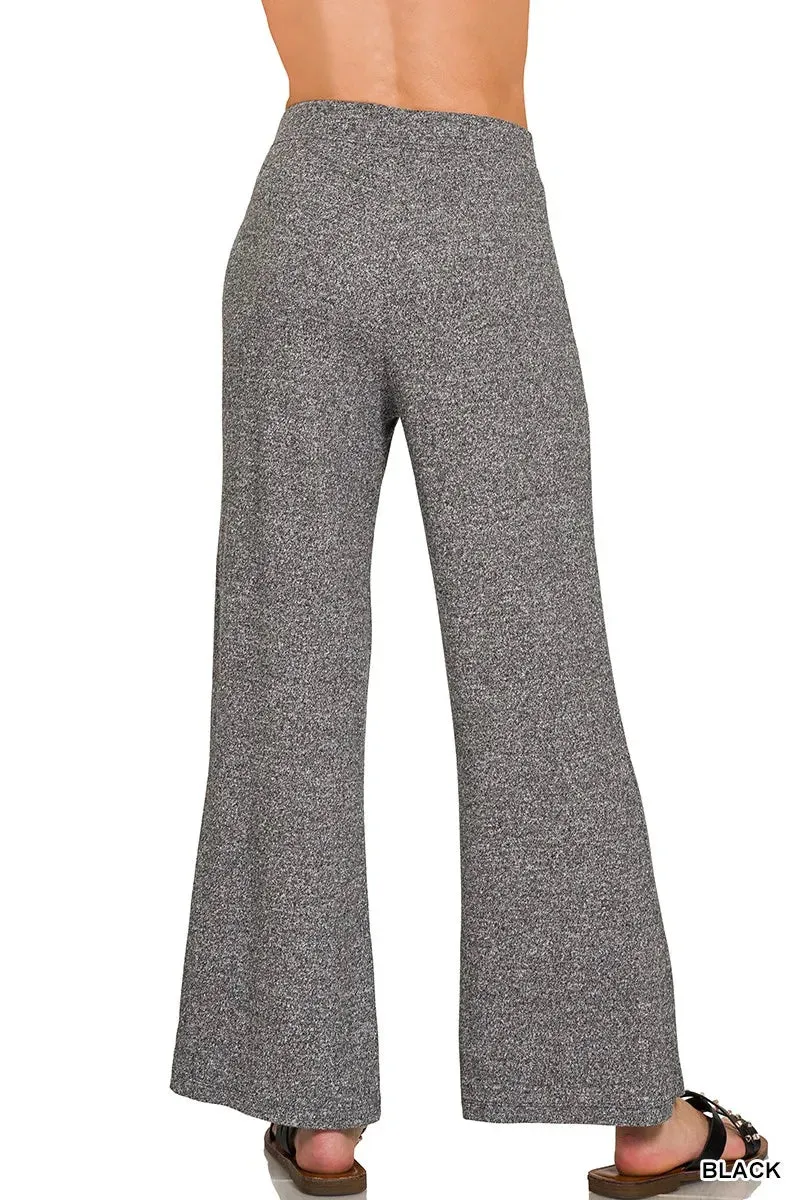 Zenana Soft Elastic Waisted Flare Pants sold by Charming Charlie product image thumbnail 2