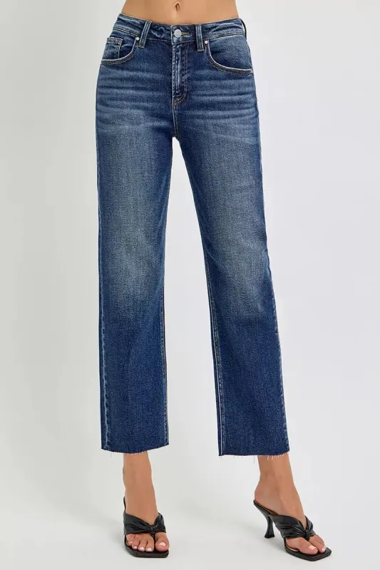 RISEN High Rise Slim Barrel Jeans sold by Charming Charlie