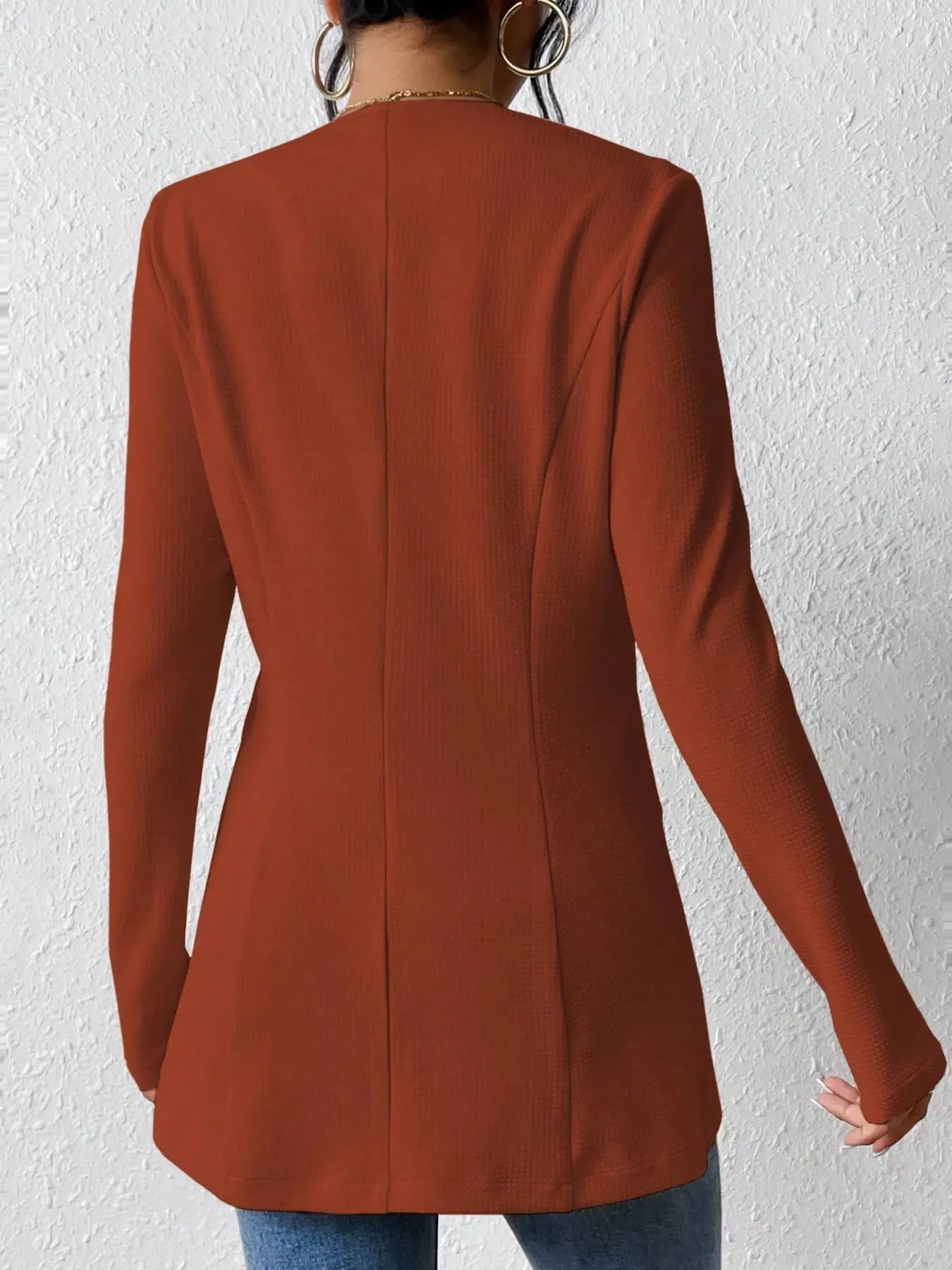 One Button Long Sleeve Blazer sold by Charming Charlie product image thumbnail 4